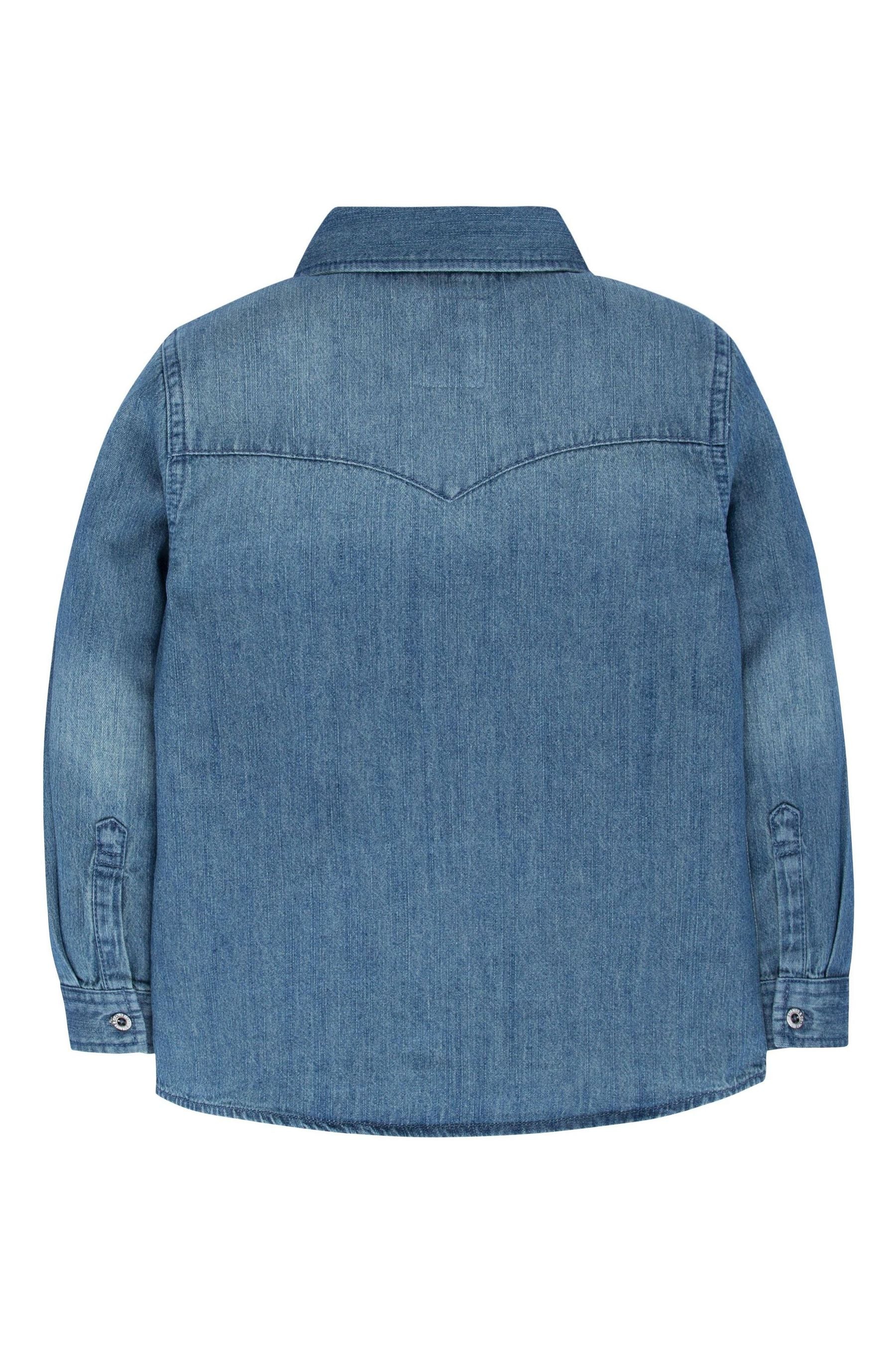 Buy Levi's® Blue Denim Barstow Western Long Sleeved Shirt from the Next ...