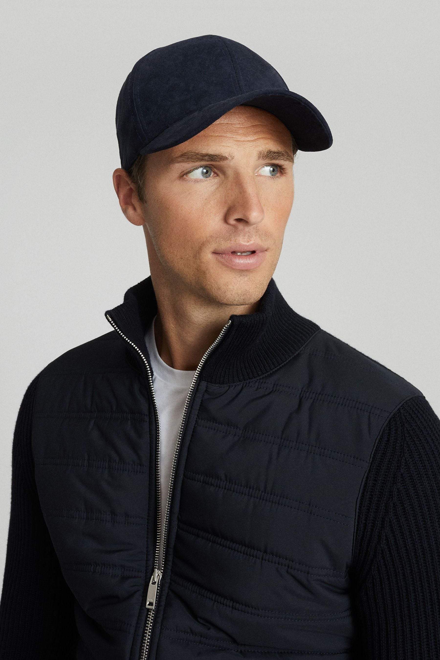Buy Reiss Trainer Hybrid Zip Through Quilted Jumper from Next USA