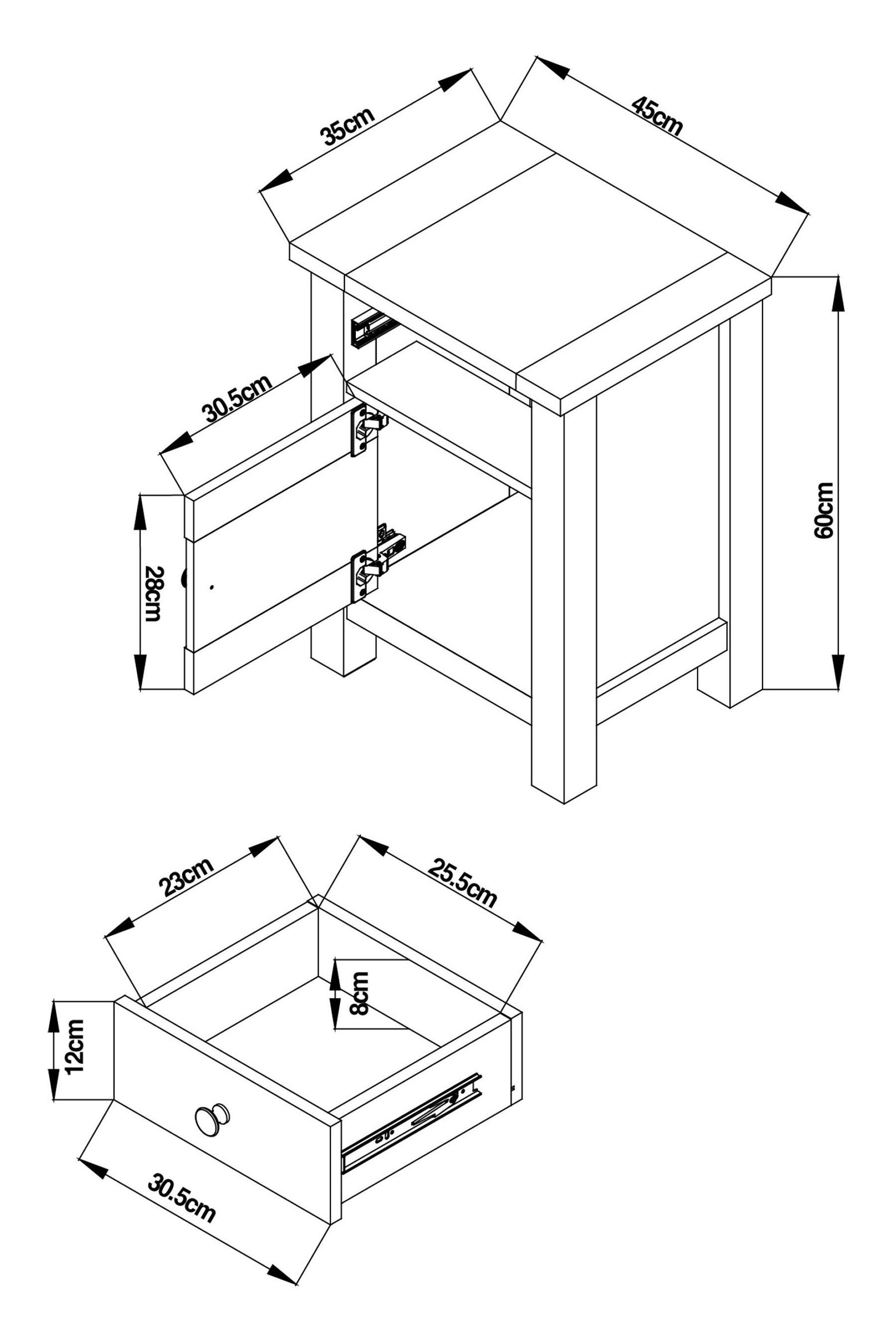 Buy Chalk White Malvern Paint Effect 2 Drawer Bedside Table from the Next UK online shop