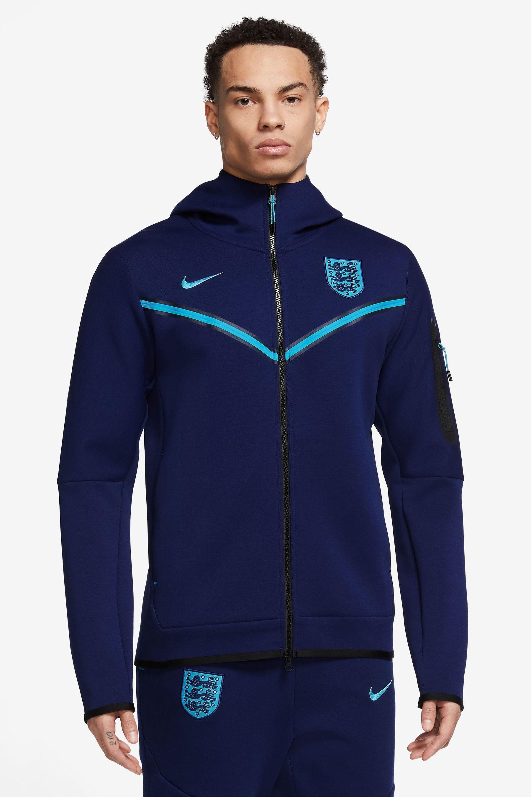 Buy Nike Blue England Tech Fleece Hoodie from Next Ireland