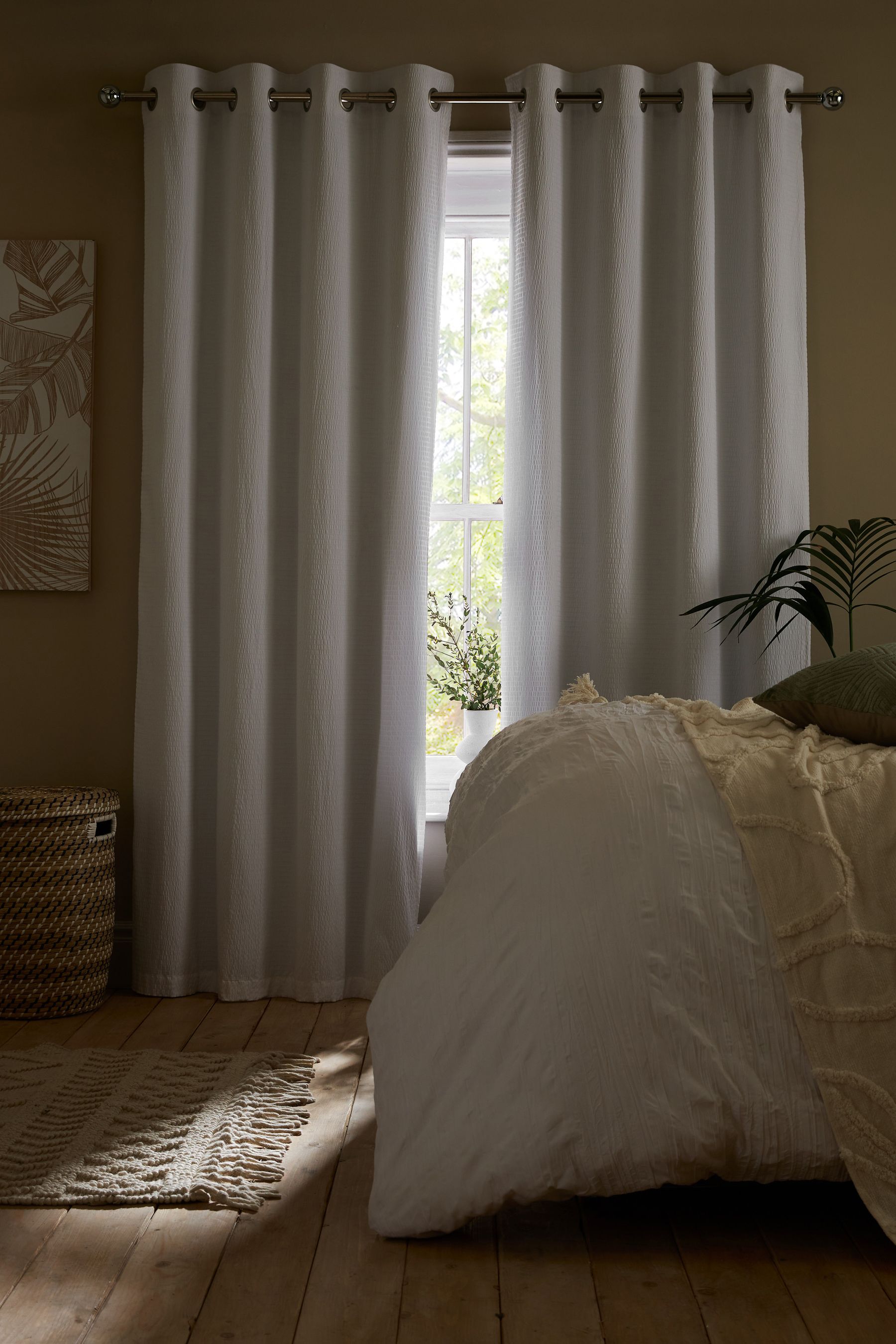 Buy Next Soft Crinkle Blackout Eyelet Curtains from Next Australia