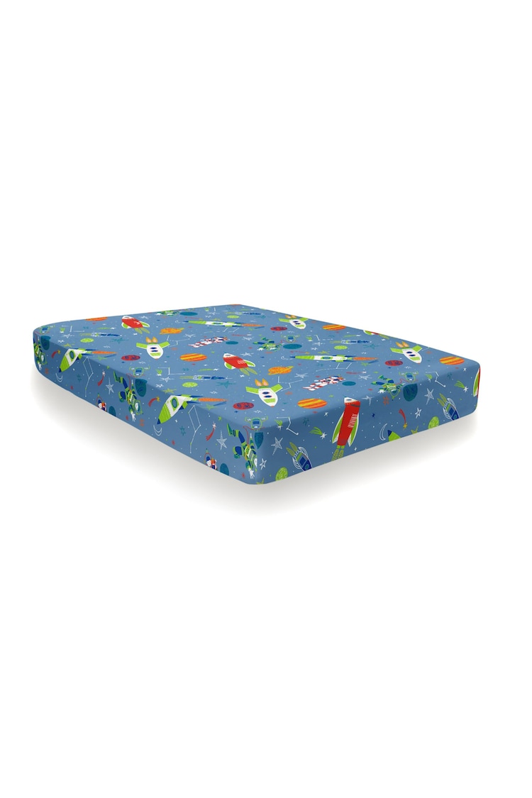 Bedlam Blue Kids Supersonic Fitted Sheet - Image 1 of 1