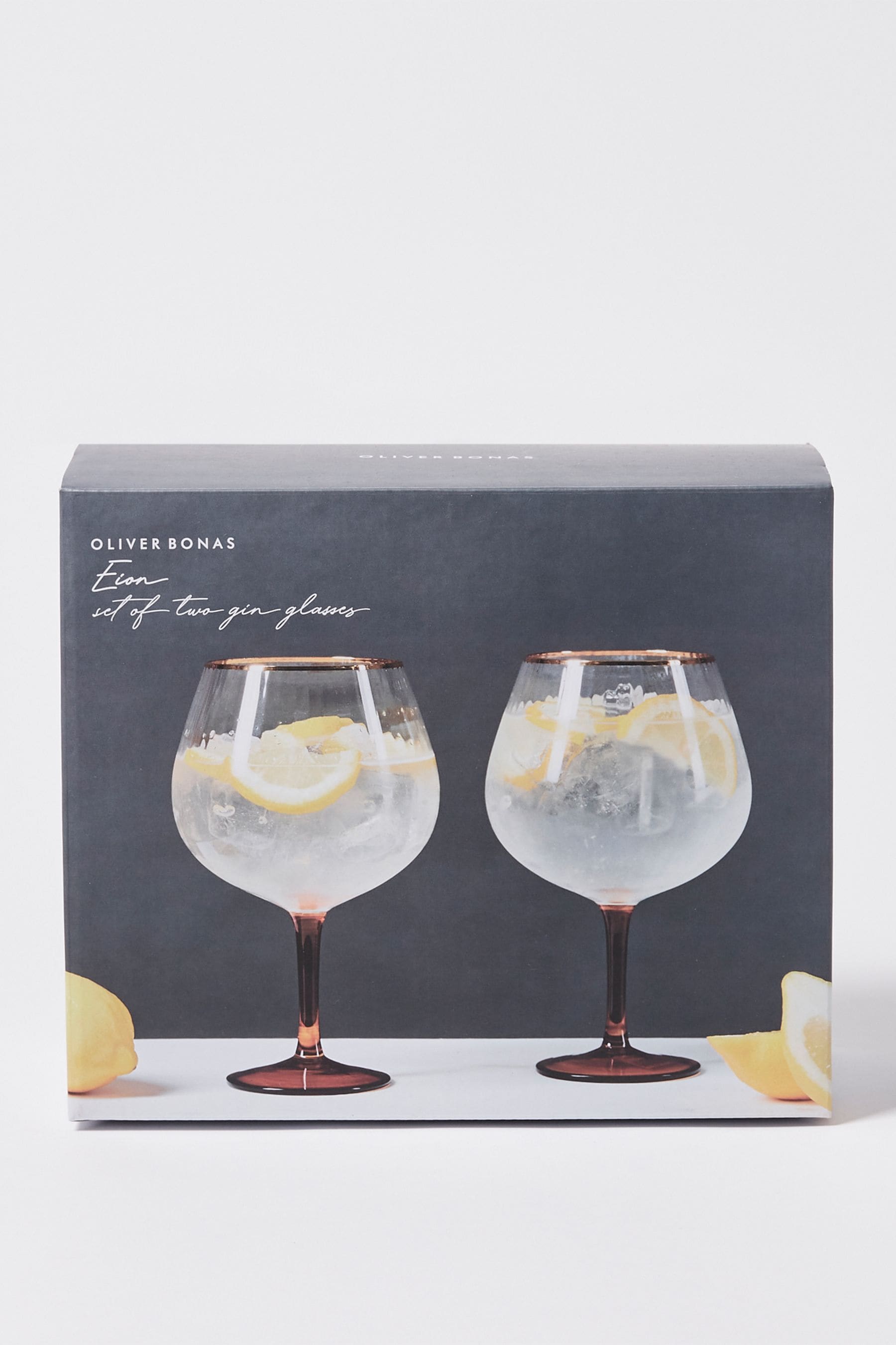Buy Oliver Bonas Set of 2 Orange Eion Orange Gin Glasses from the Next