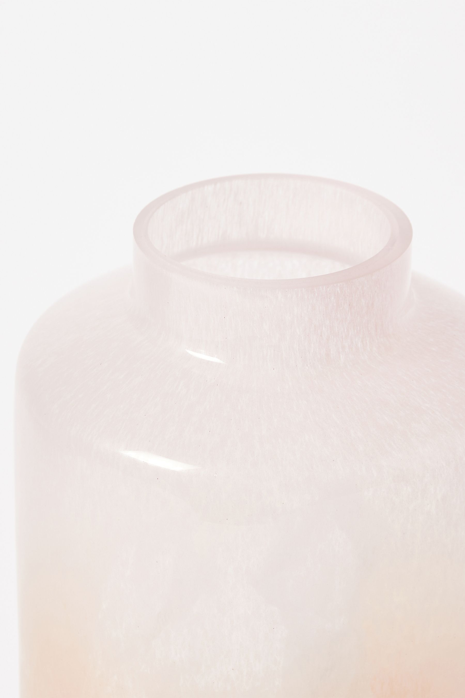 Buy Oliver Bonas Pink Peonia Lustre Pink & Orange Glass Vase from the