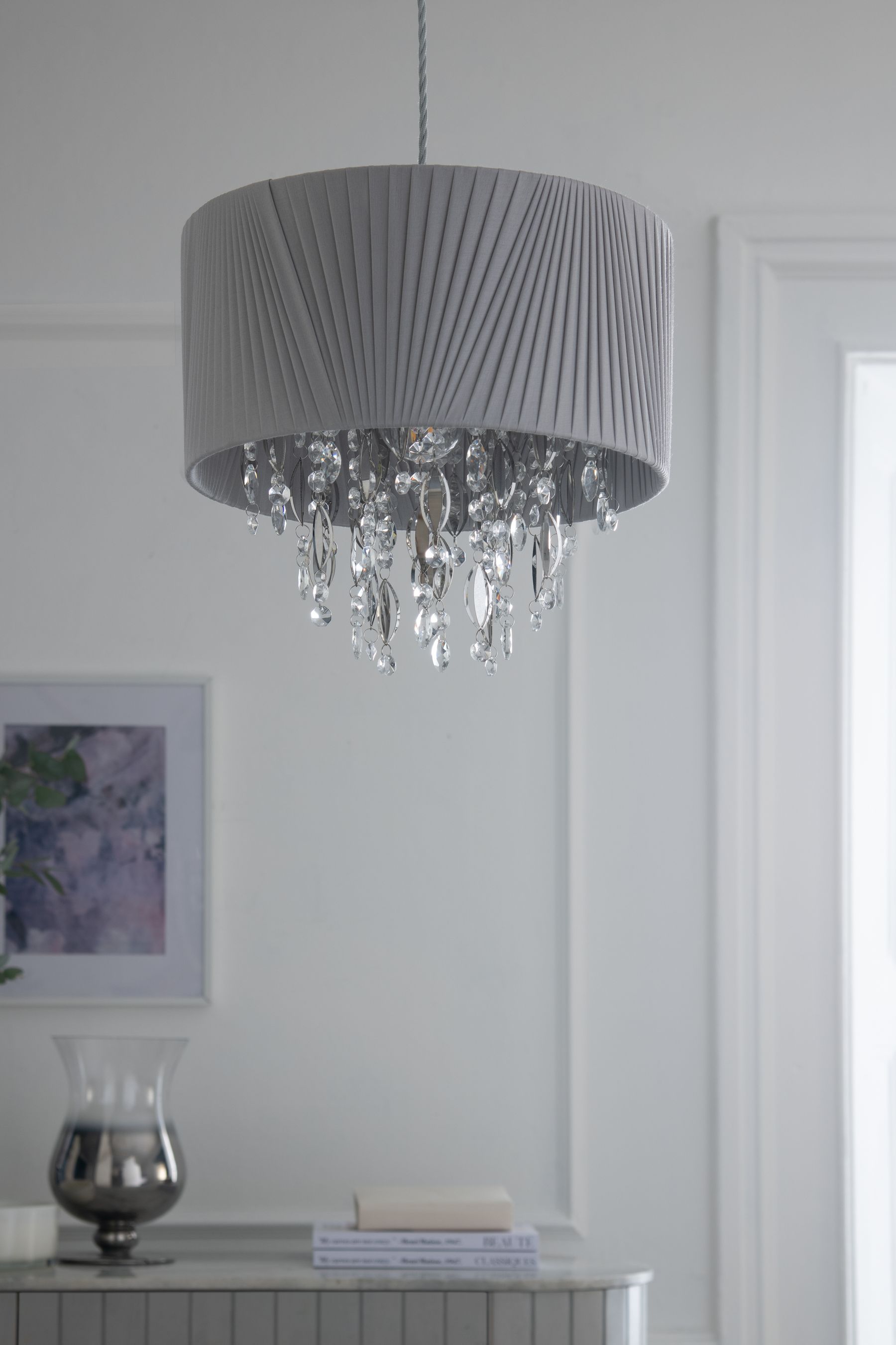 Buy Grey Bellagio Easy Fit Lamp Shade from the Next UK online shop