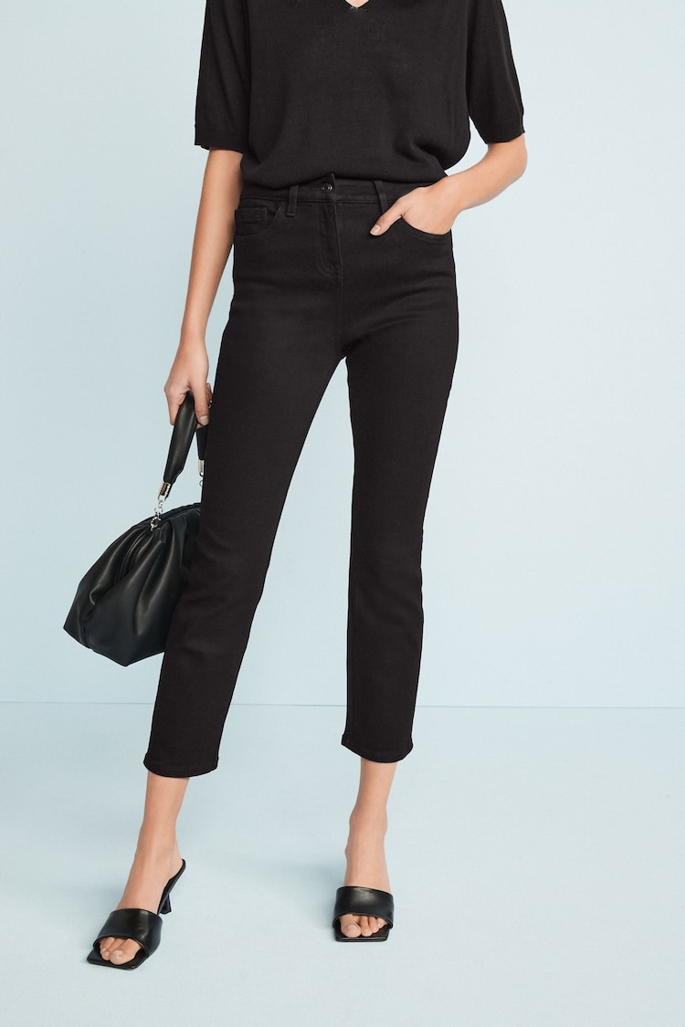 Black Cropped Slim Jeans - Image 1 of 1