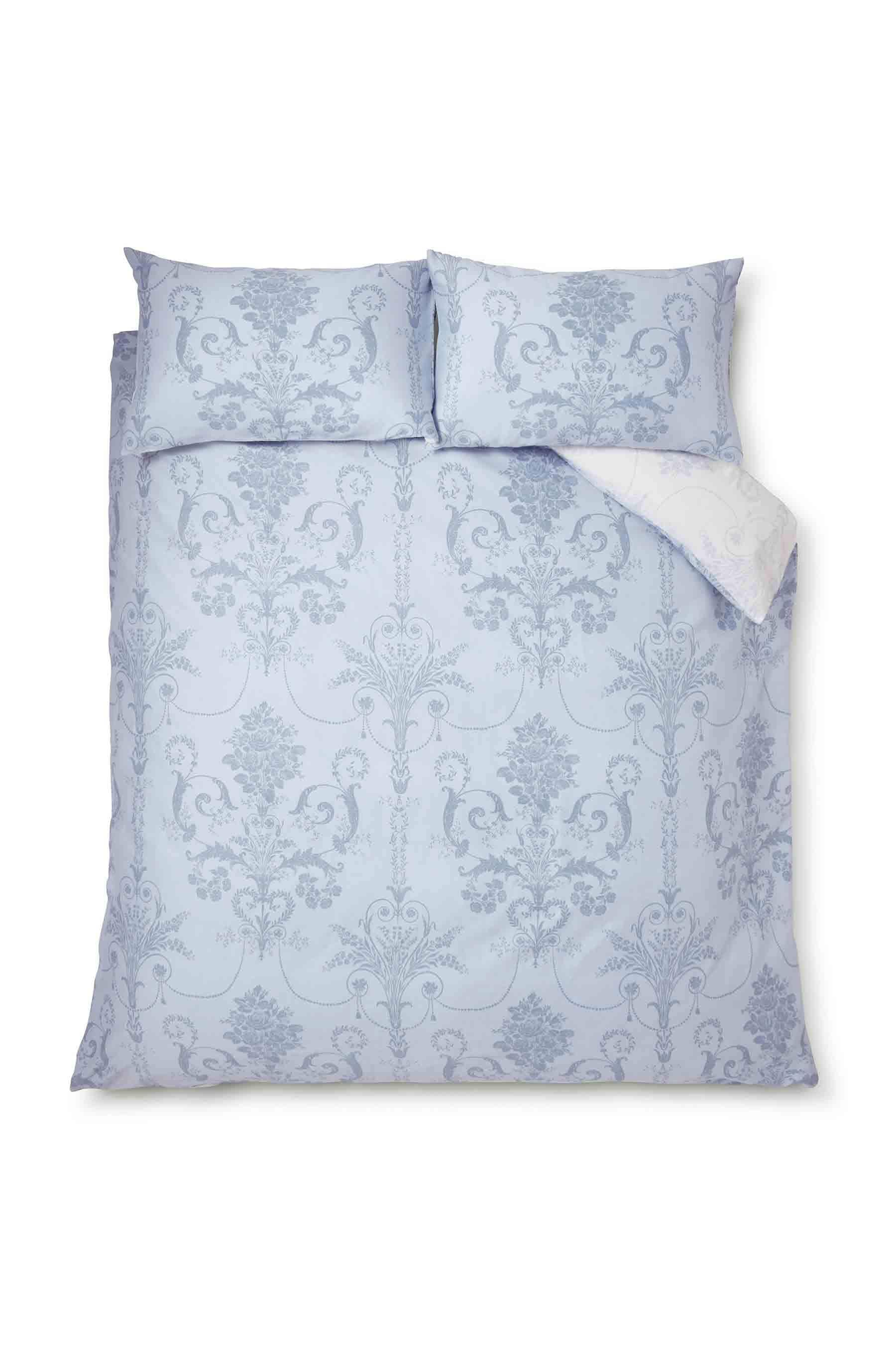 Buy Laura Ashley Seaspray Blue Cotton Sateen Josette Duvet Cover and ...