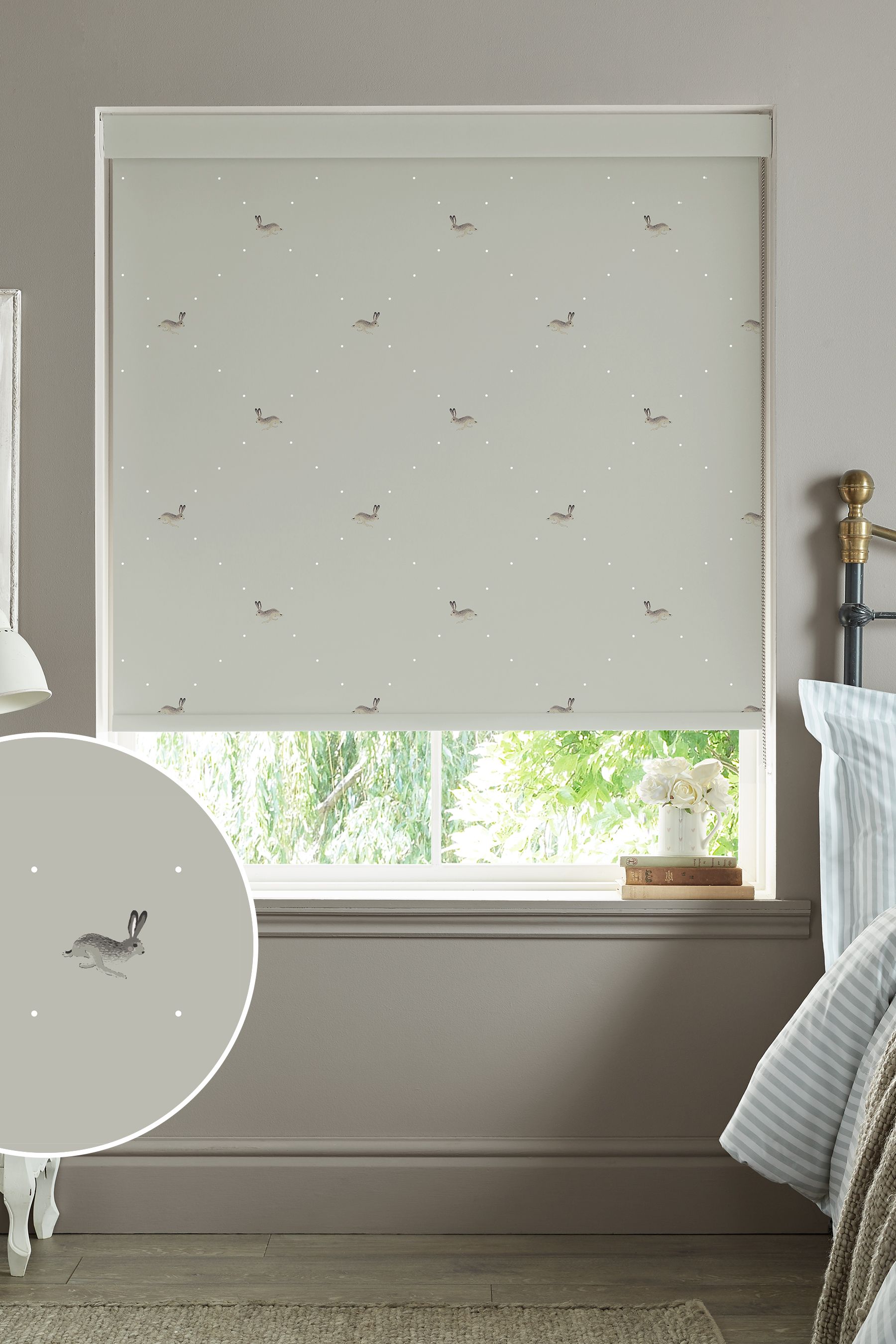 Buy Sophie Allport Dove Grey Hare Made To Measure Roller Blind from the