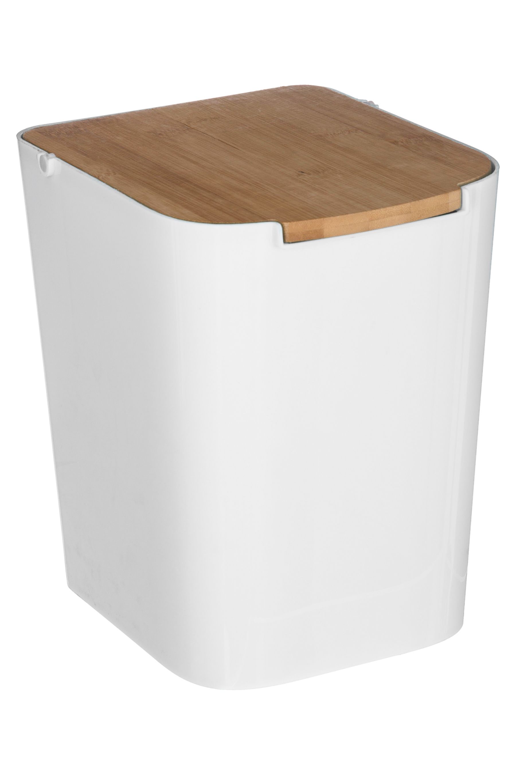 Buy 5Five Smart White Natureo White Bamboo Bathroom Bin 5L from the