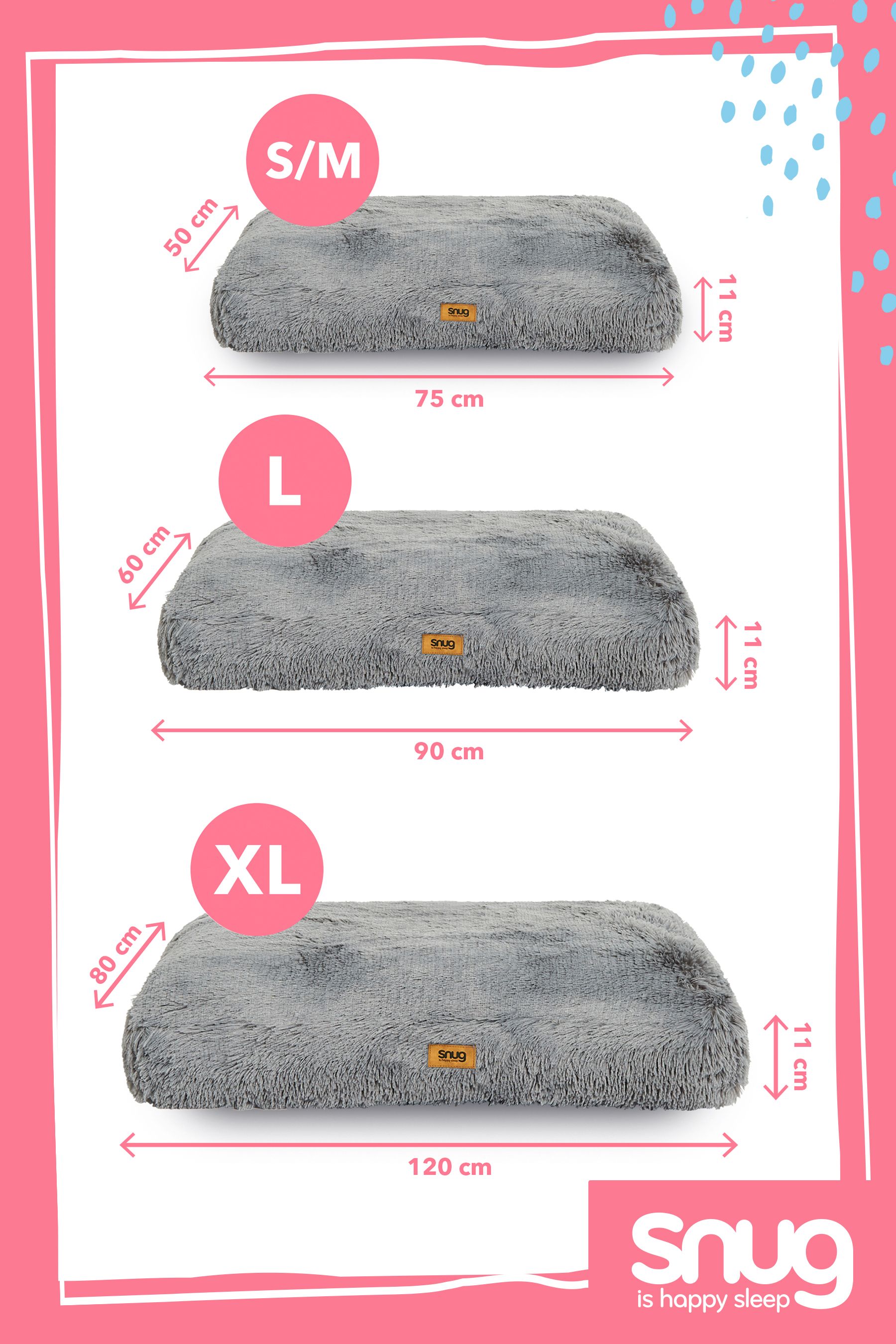 Buy Snug Grey Super Fluffy Pet Bed from the Next UK online shop