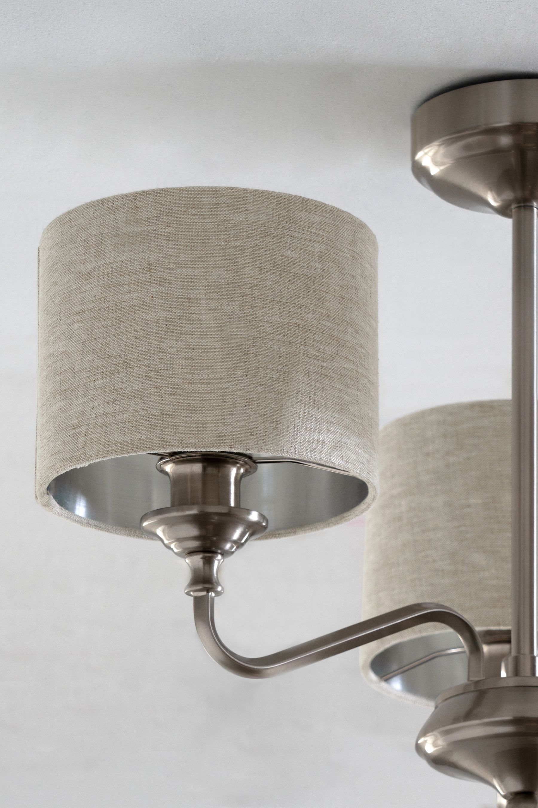 Buy Brushed Chrome Burford 3 Light Chandelier Ceiling Light from the Next UK online shop