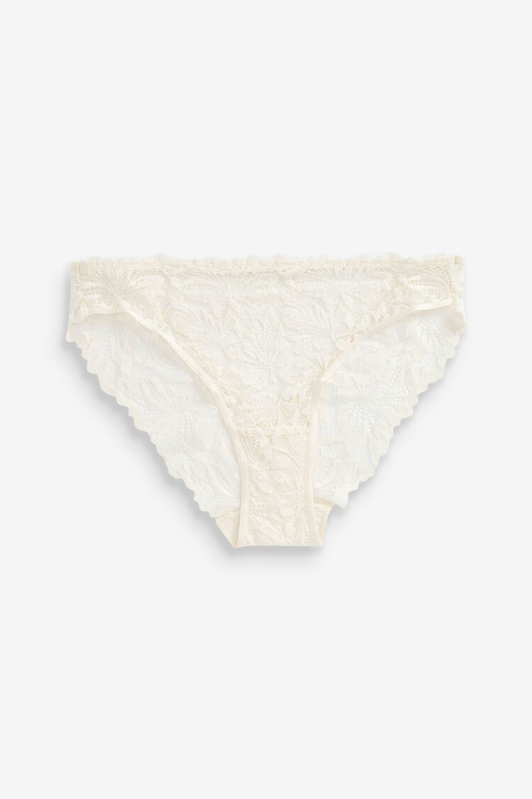 Cream High Leg Comfort Lace Knickers - Image 1 of 1