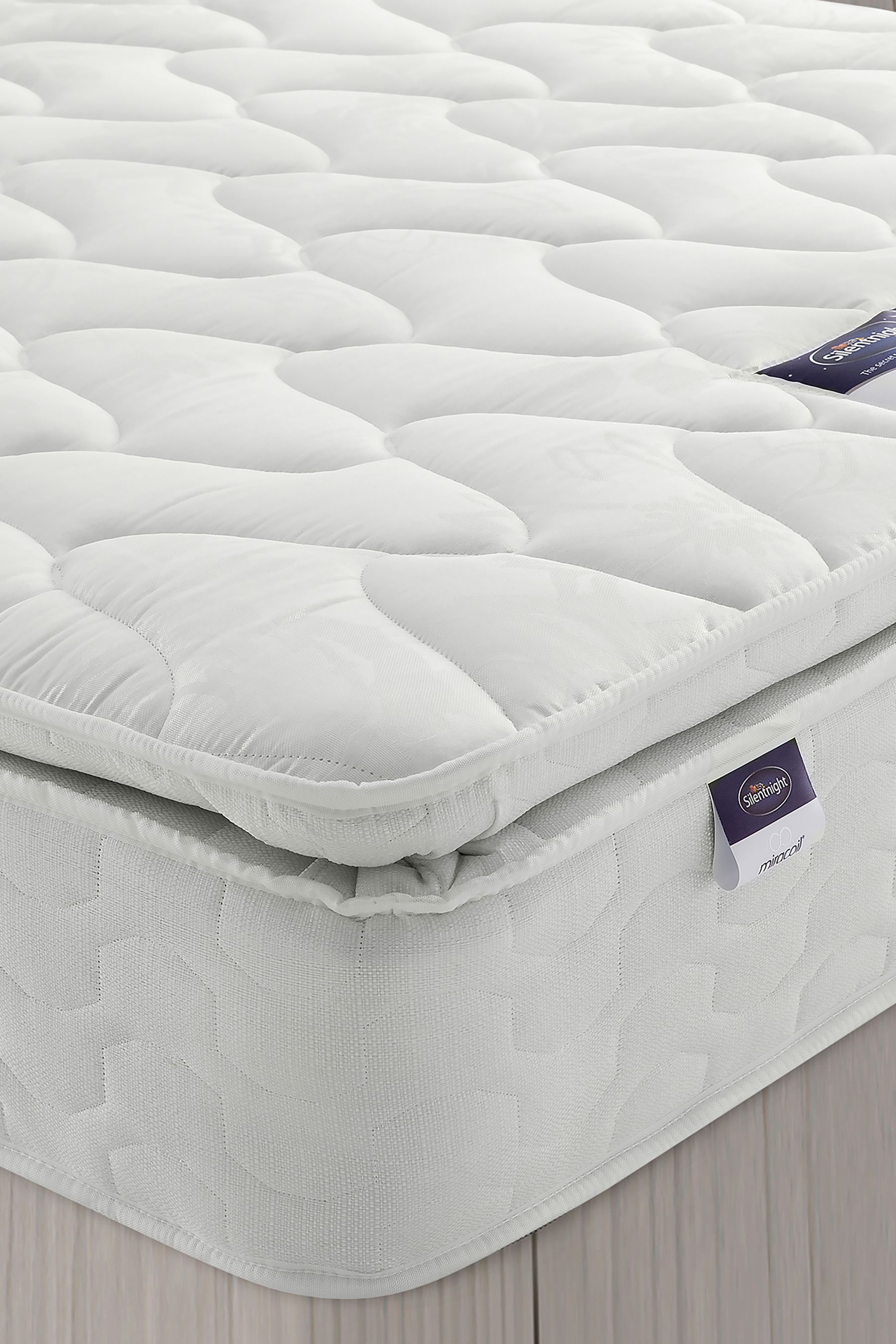Buy Silentnight Natural Miracoil Pillow Top Mattress and 2 Drawer Divan