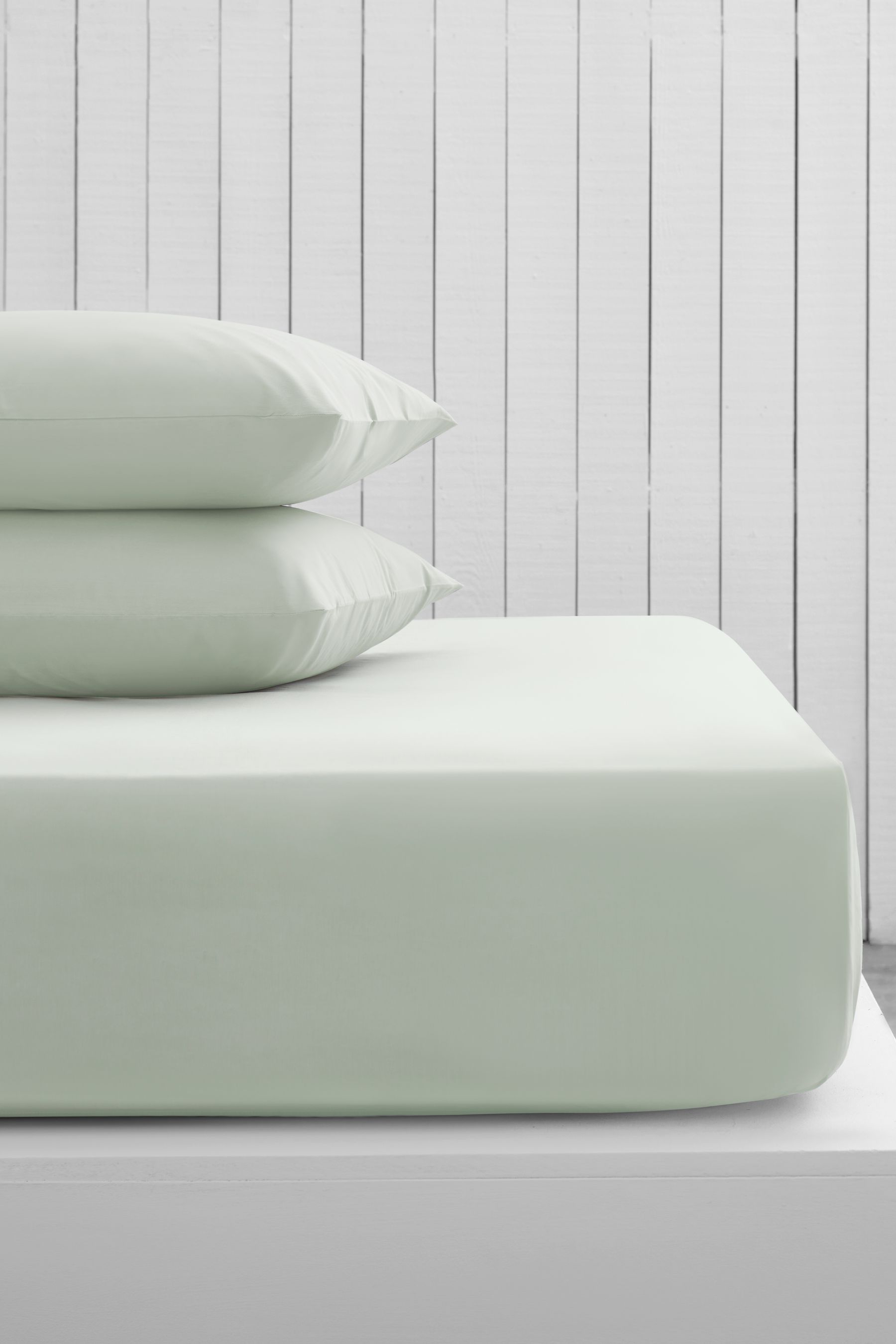Buy Green Pale Sage Cotton Rich Fitted Sheet from Next Ireland
