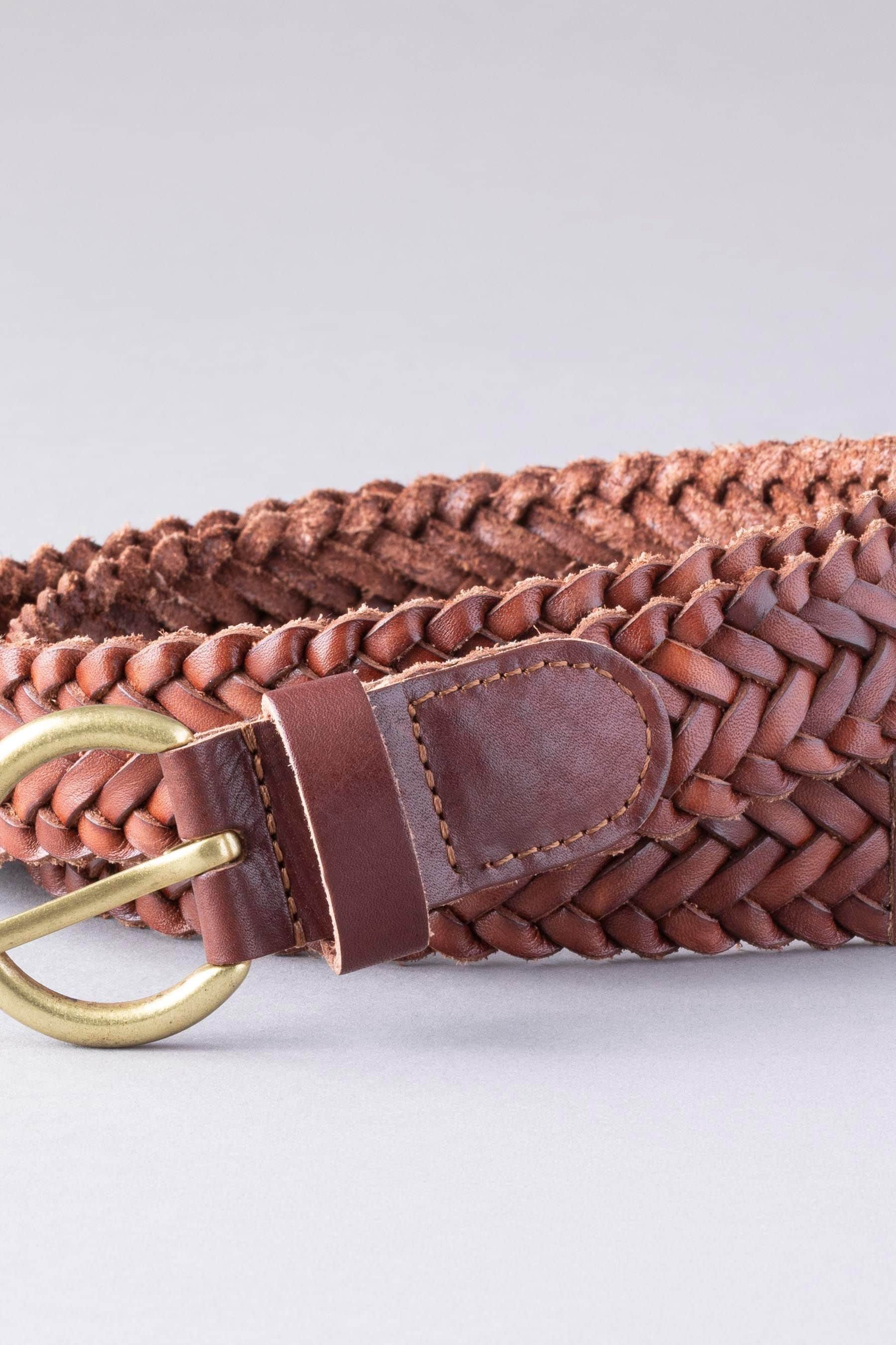 Buy Lakeland Leather Brown Waverton Leather Woven Belt from the Next UK ...