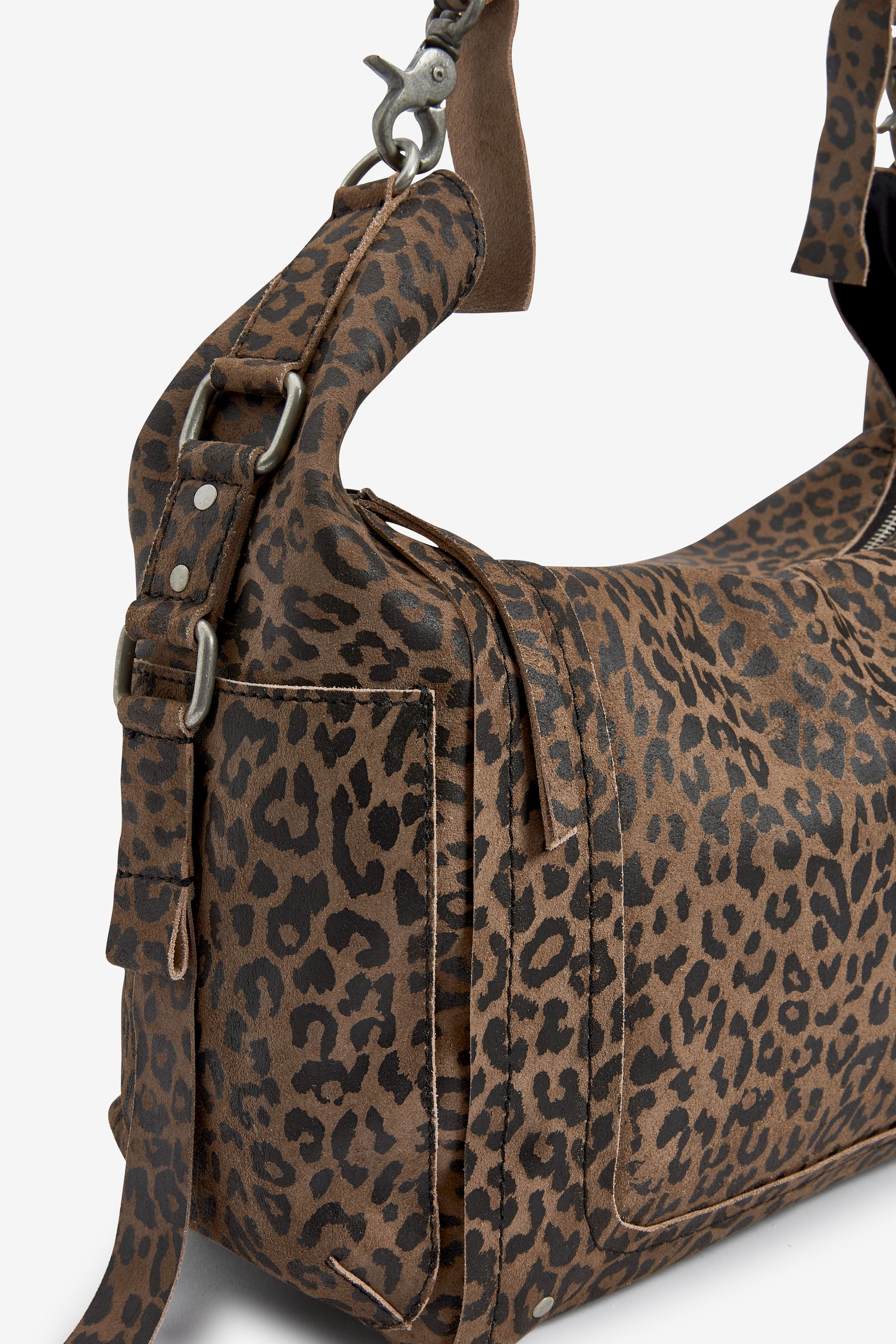 Buy Animal Leather Slouch Shoulder Bag from Next Ireland