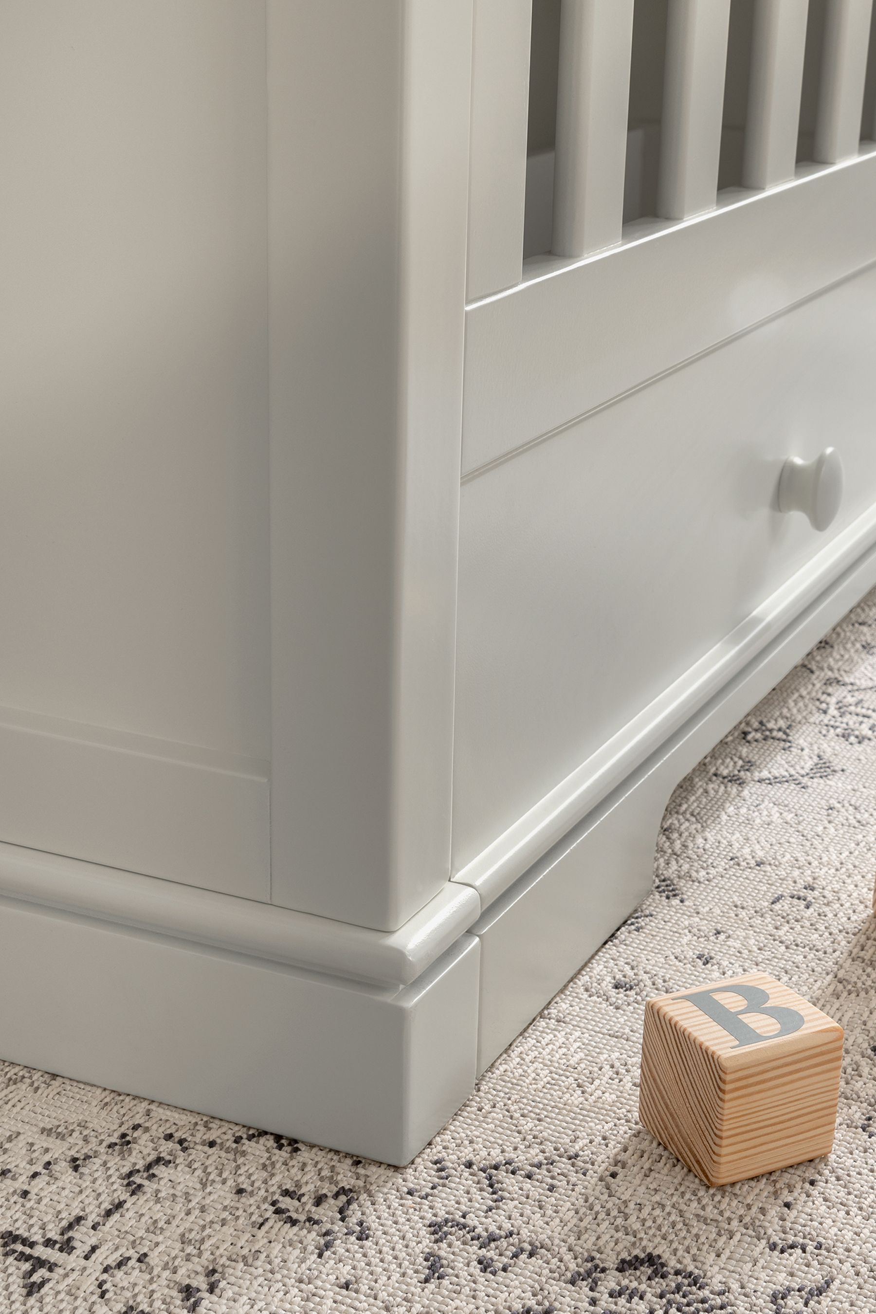 Buy Mamas & Papas Grey Oxford Cot Bed from the Next UK online shop