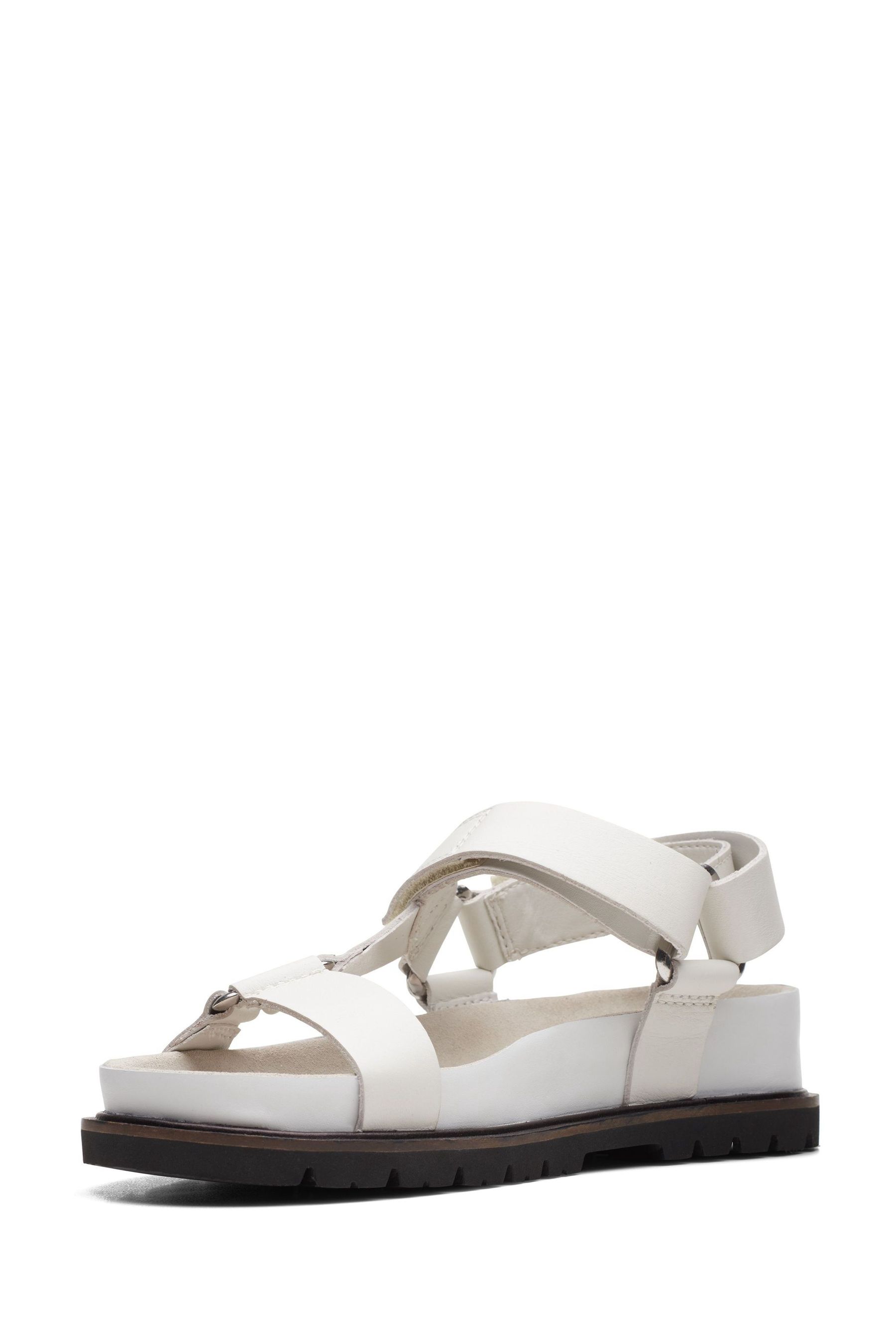 Buy Clarks White Leather Orianna Sporty Sandals from the Next UK online ...