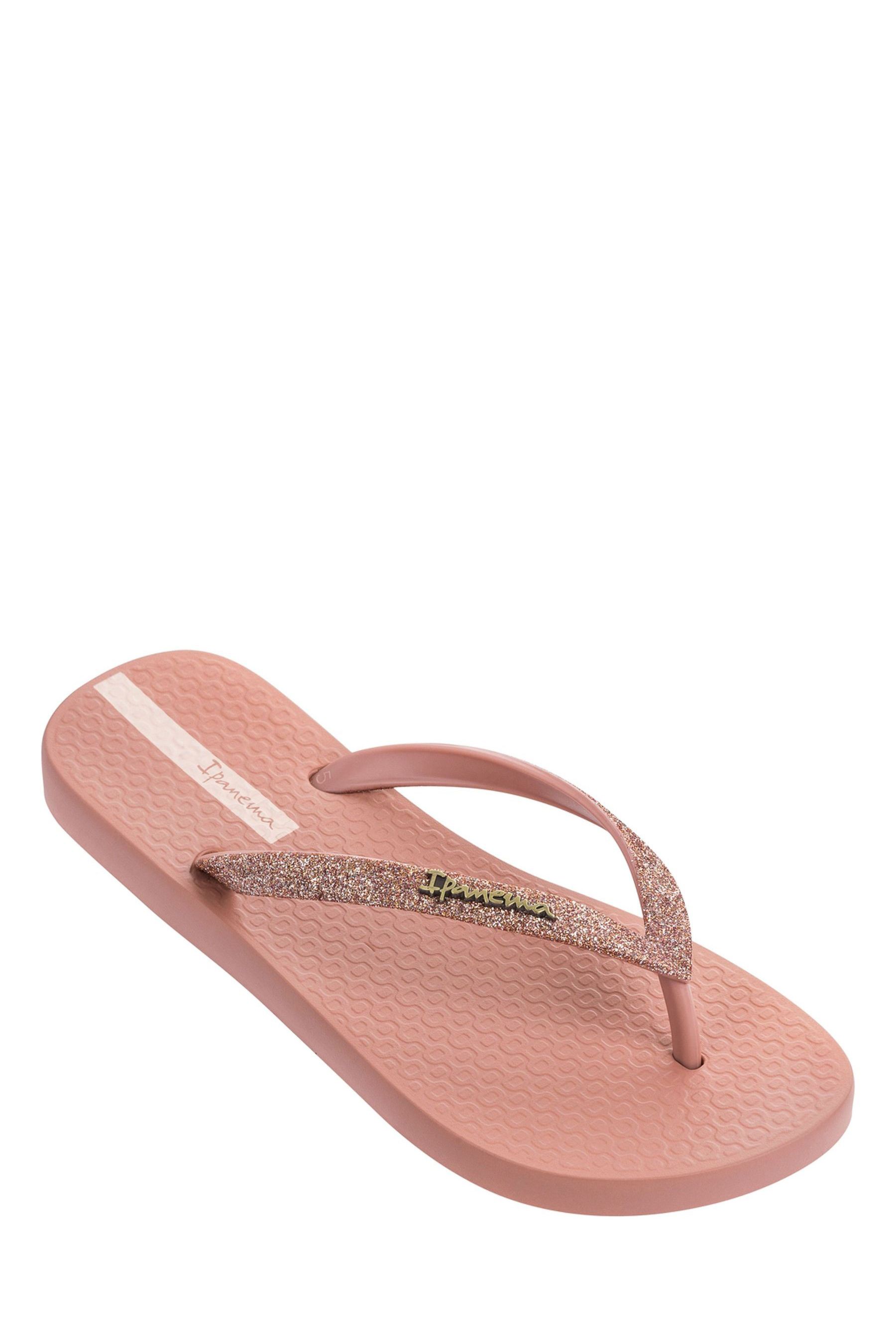 Buy Ipanema Pink Glitter Strap Flip Flops from the Next UK online shop