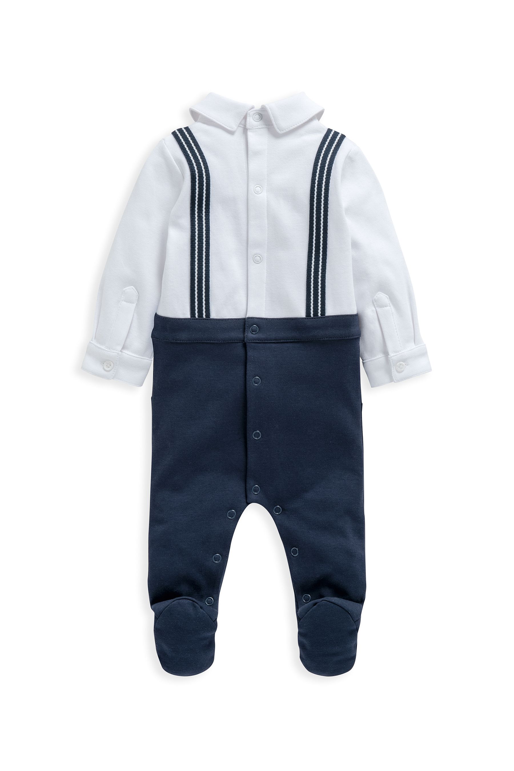 Buy Mamas & Papas Newborn Boys Navy Blue Mock Brace AllInOne from Next Ireland