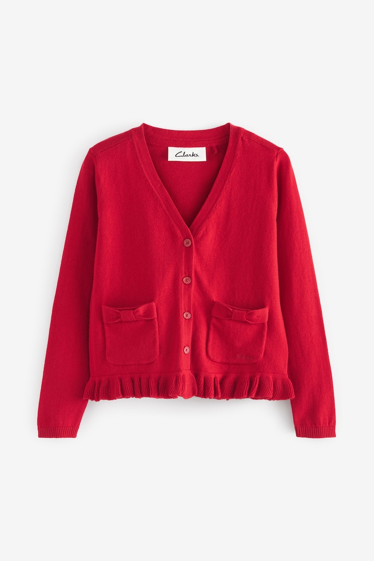 Clarks Red School V-Neck Cardigan - Image 1 of 1