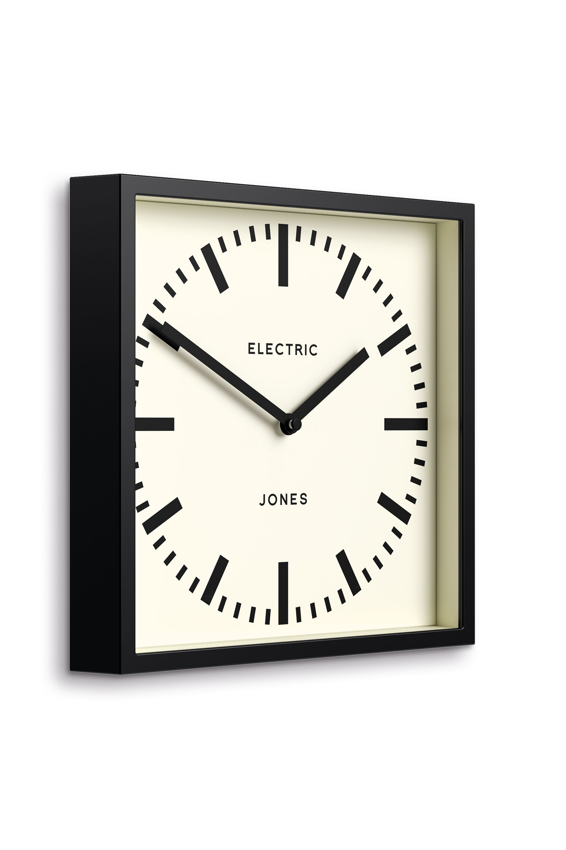 Buy Jones Clocks Black Black Box Marker Dial Wall Clock from the Next UK online shop