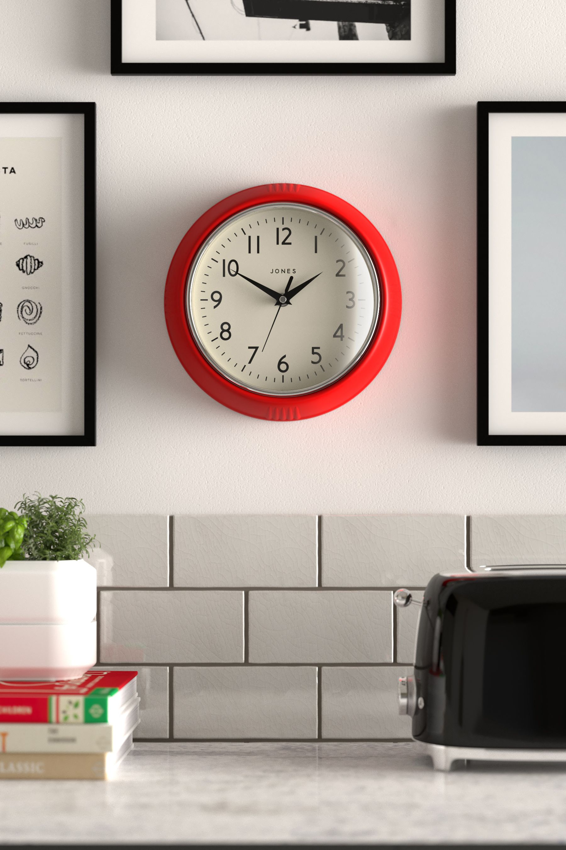 Buy Jones Clocks Red Red Kitchen Clock from the Next UK online shop