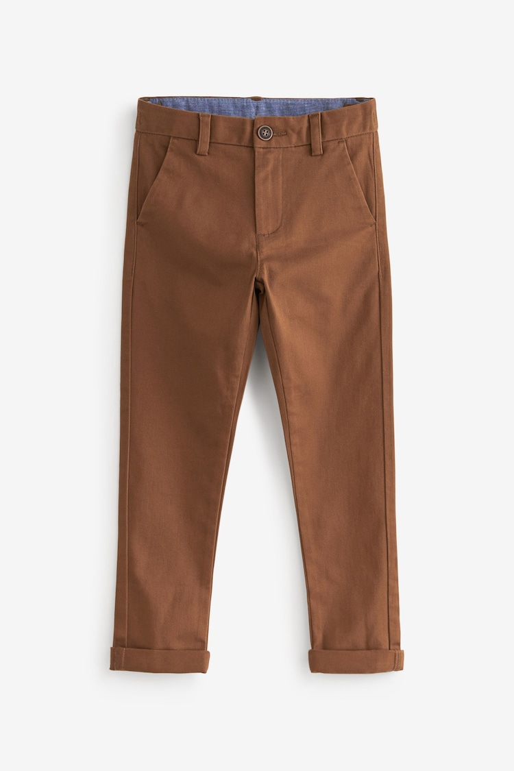 Ginger/Tan Brown Skinny Fit Stretch Chino Trousers (3-17yrs) - Image 1 of 1