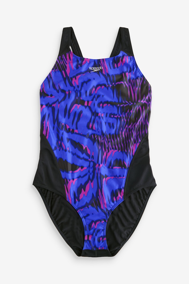 Speedo Blue All-Over Digital Record Breaker Swimsuit - Image 1 of 1