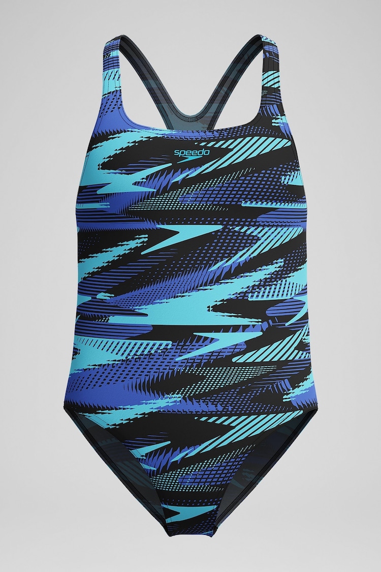 Speedo Blue Hyper Boom Allover Medalist Swimsuit - Image 1 of 1