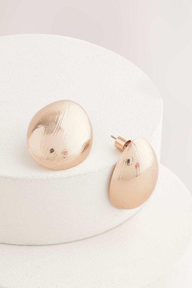 Gold Tone Chunky Dome Stud Earrings - Image 1 of 1