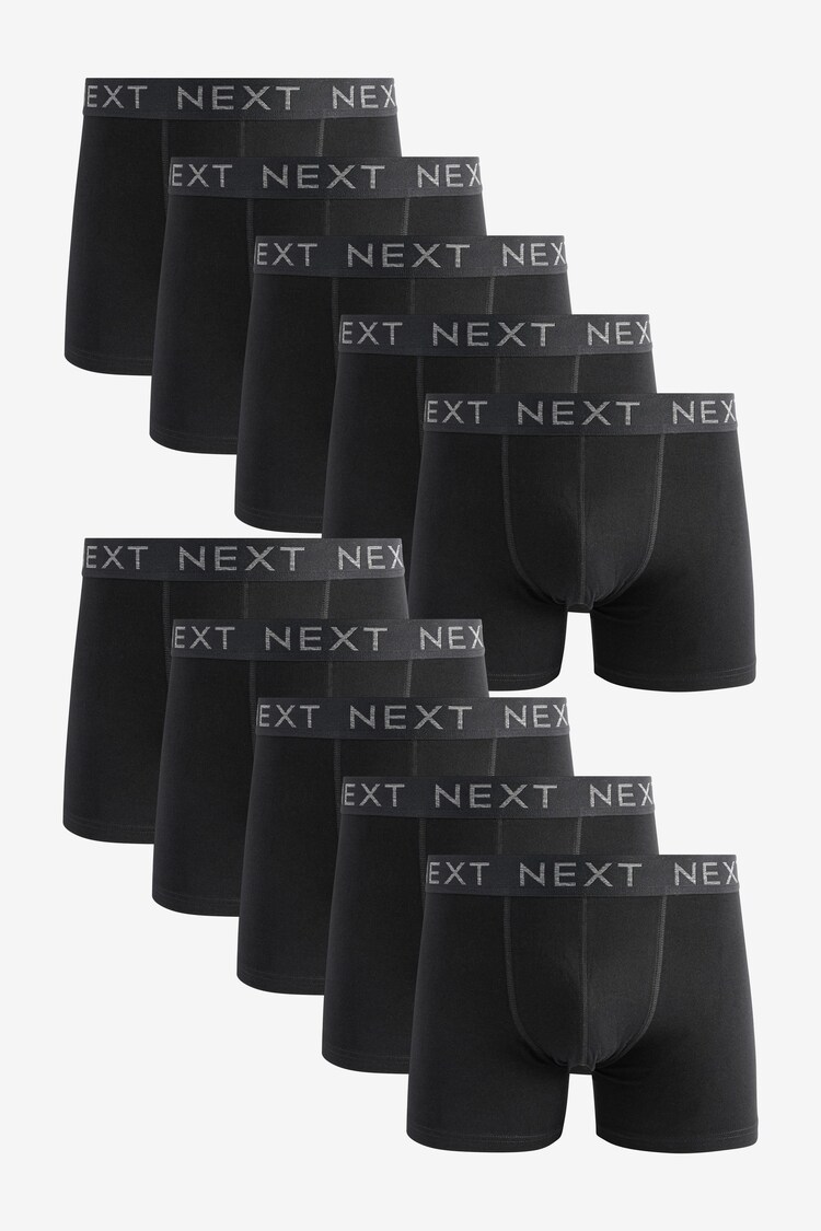 Black Rich Trunk Boxers 10 Pack - Image 1 of 1