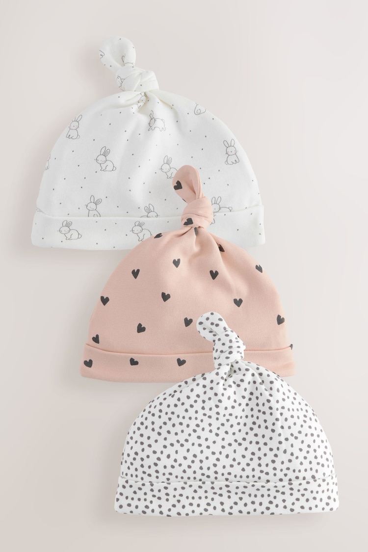 Schwarz/Weiß Bunny - Babymützen aus Baumwolle mit Krawattenverschluss, 100 % Baumwolle, 3er-Pack (0–12 Monate) - Bild 1 von 1 Schwarz/Weiß Bunny - Babymützen aus Baumwolle mit Krawattenverschluss, 100 % Baumwolle, 3er-Pack (0–12 Monate) - Bild 1 von 1