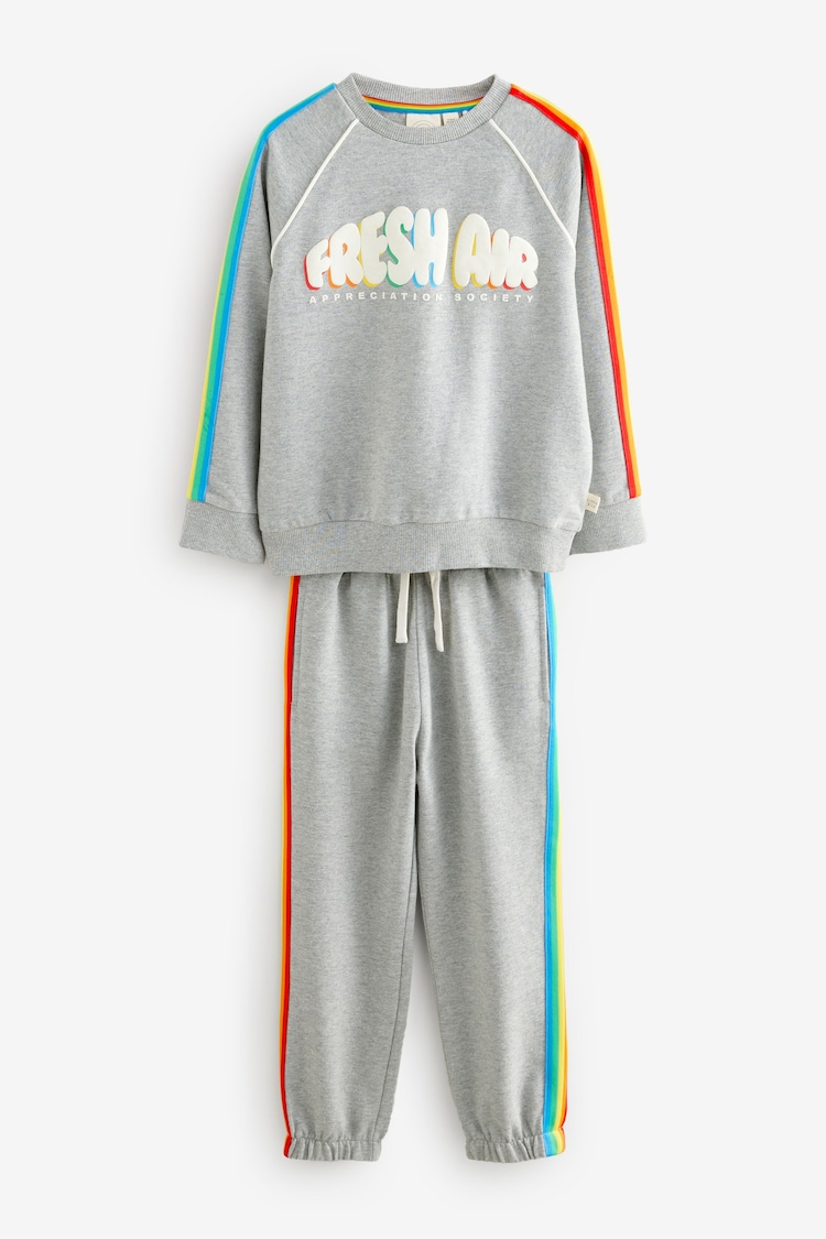 Little Bird by Jools Oliver Grey Sweatshirt and Joggers Set - Image 1 of 1