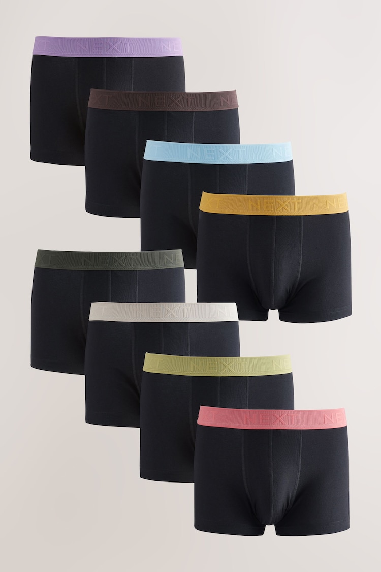 Black Blue/ Purple Textured Waistband Hipsters Boxers - Image 1 of 1