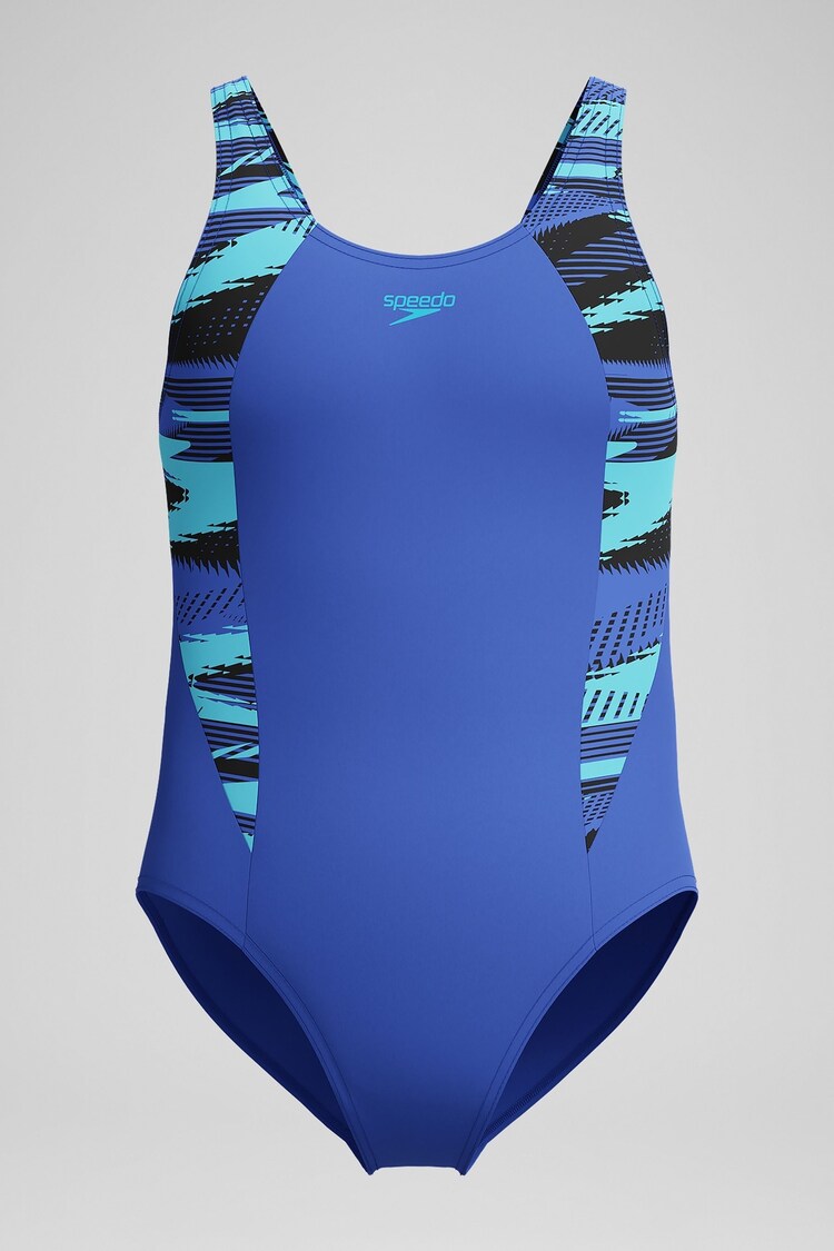 Speedo Blue Hyperboom Splice Muscleback Swimsuit - Image 1 of 1