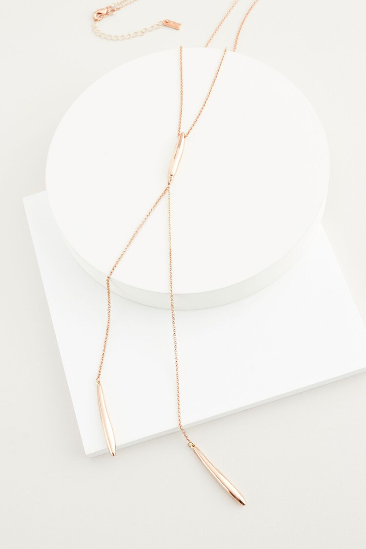 Goudkleurig - Ketting met druppelvormige Y-hanger - Image 1 of 1
