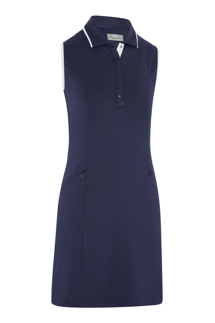 Callaway Apparel Blue Sleeveless Dress Featuring Removeable Shorts - Image 1 of 1