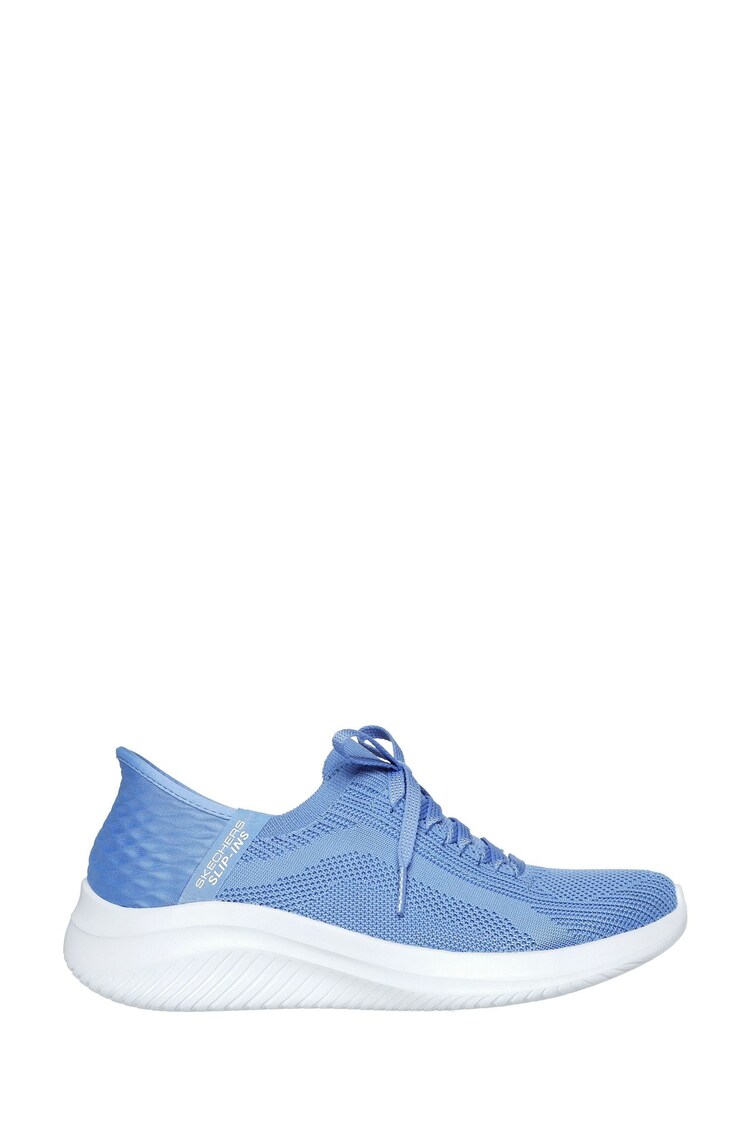 Skechers Blue Wide Fit Slipins Ultra Flex 3.0 Brilliant Path Trainers - Image 1 of 1