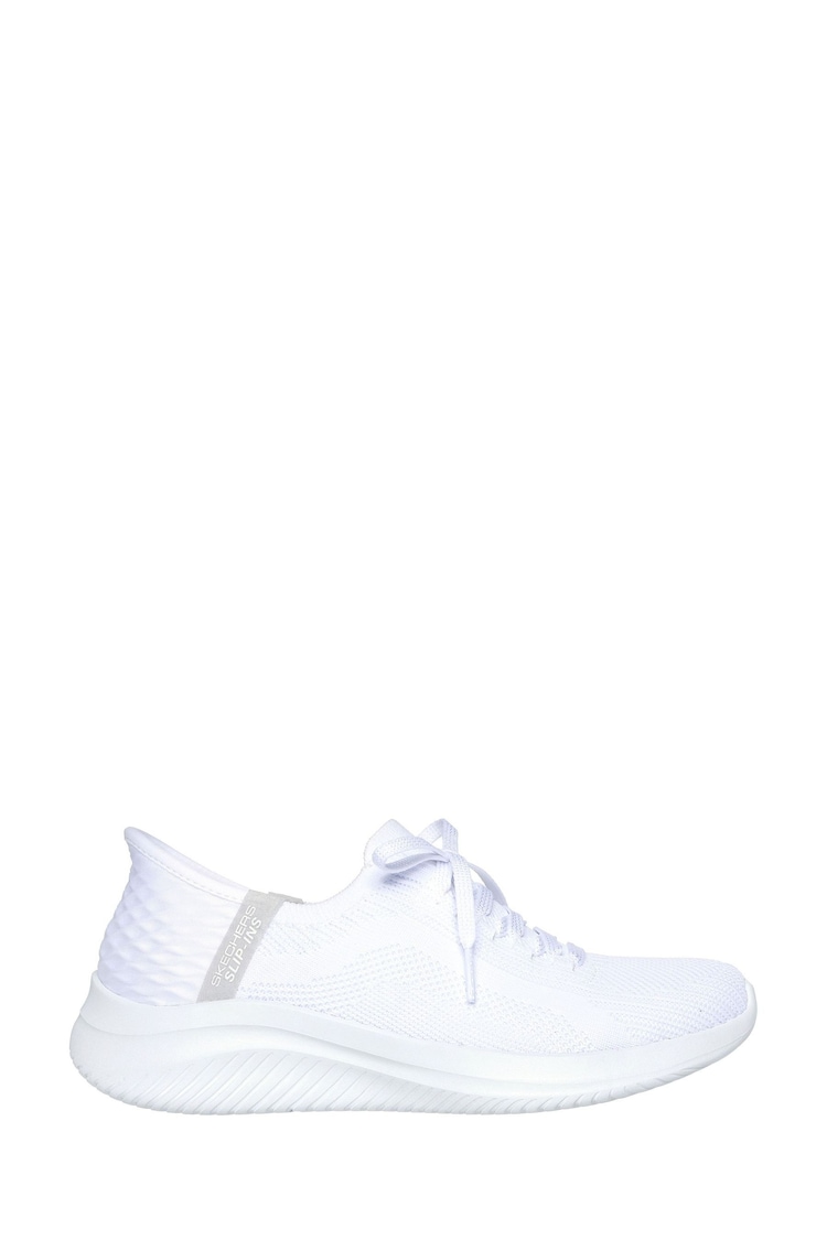 Blanco - Skechers Wide Fit Slipins Ultra Flex 3.0 Brilliant Path Trainers - Imagen 1 de 1