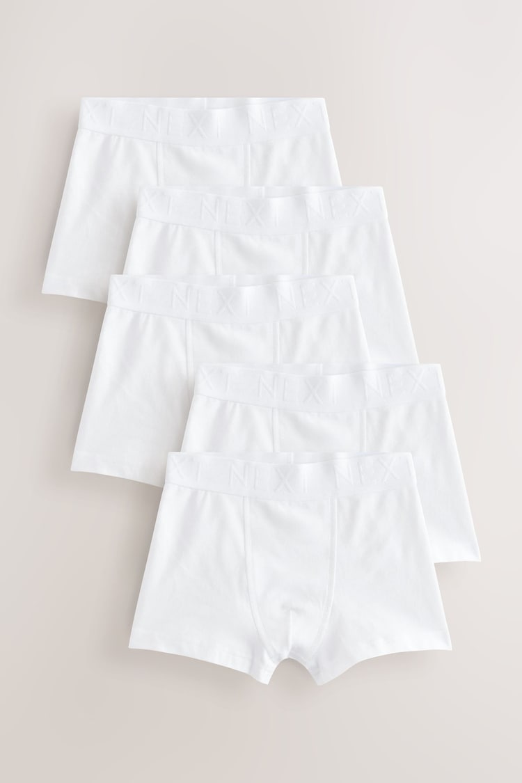 White Trunks 5 Pack (1.5-16yrs) - Image 1 of 1