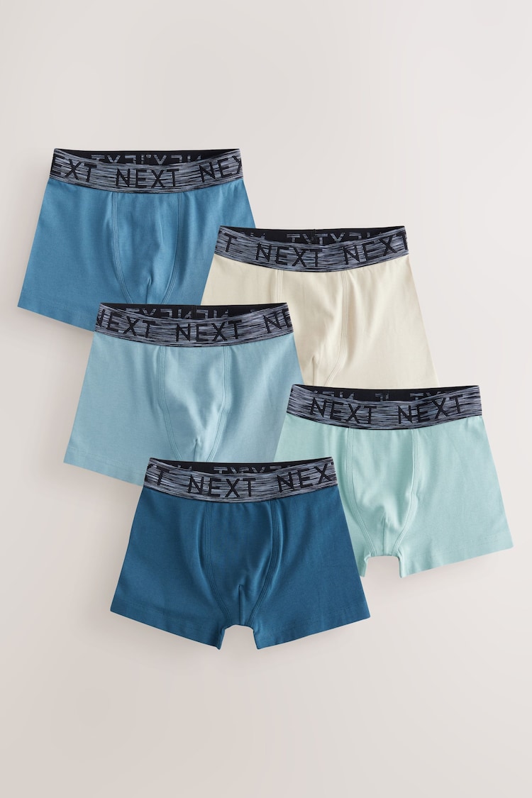 Tonal Blue Trunks 5 Pack (1.5-16yrs) - Image 1 of 1