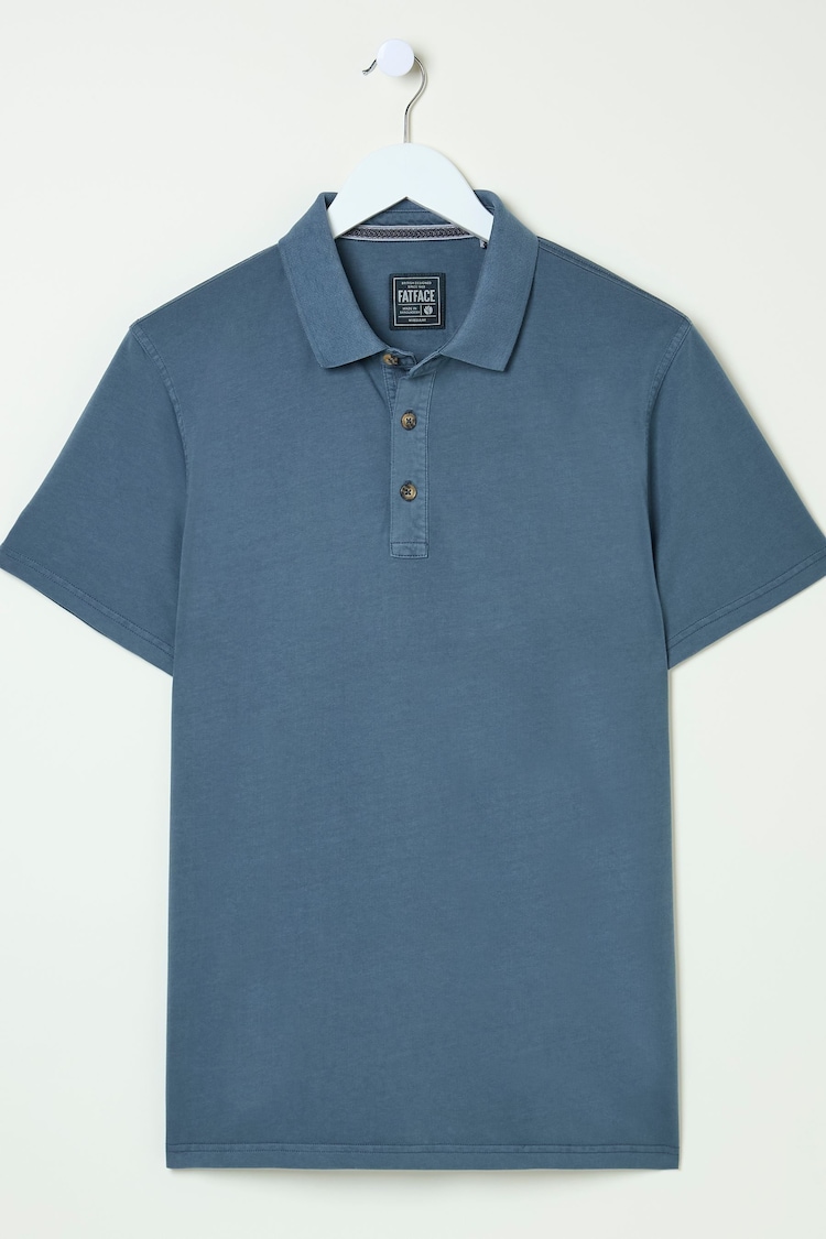 FatFace Stoke Navy Blue Short Sleeve Polo Shirt - Image 1 of 1