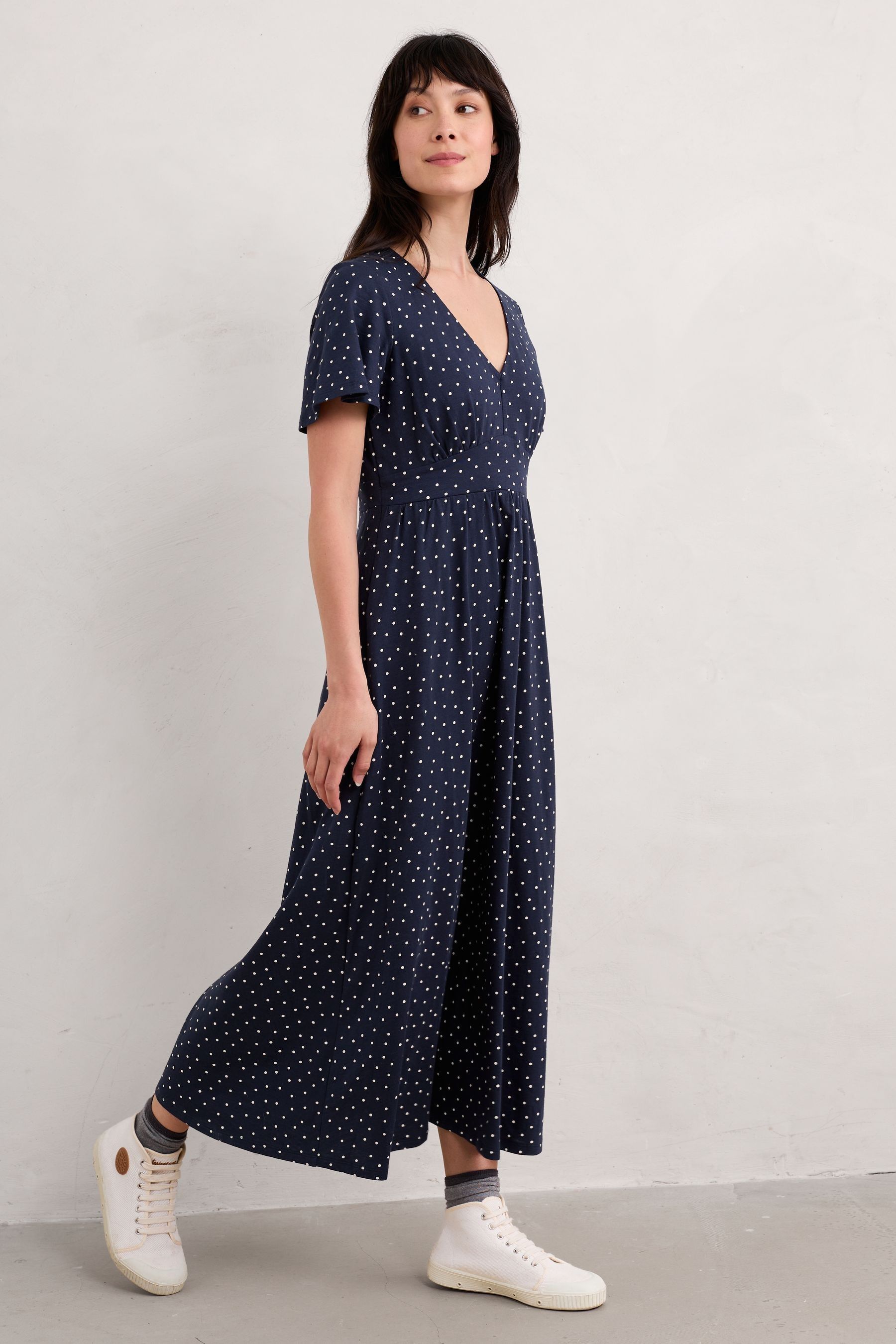 Buy Seasalt Cornwall Blue Chateaux Half Sleeve Maxi Dress from the Next ...