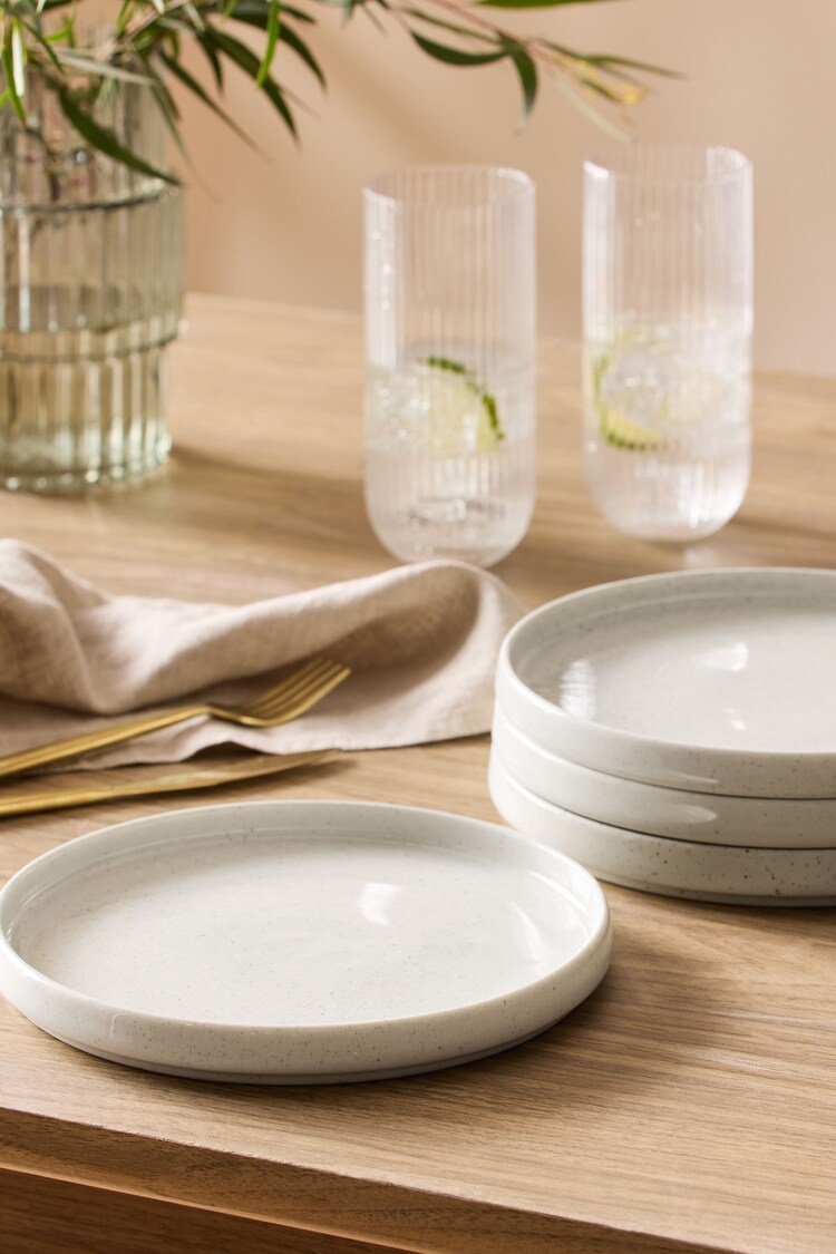 Set of 4 Natural Cream Hayden Side Plates - Image 1 of 1