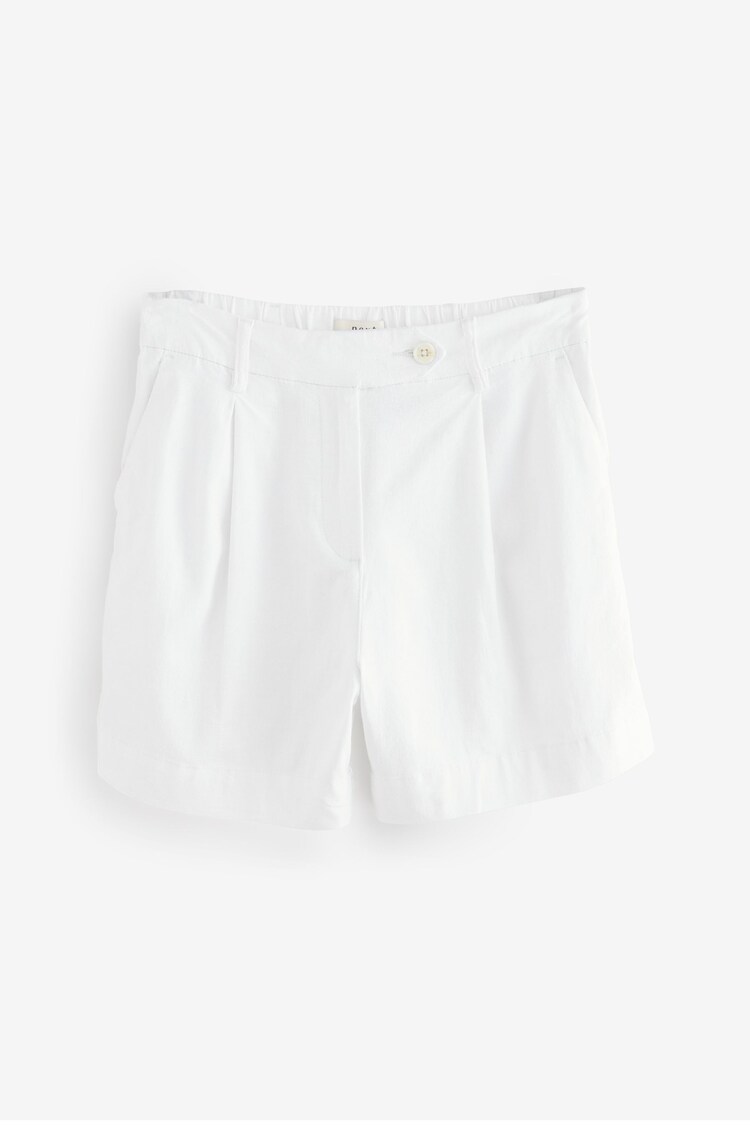 White Linen Rich Boy Shorts - Image 1 of 1