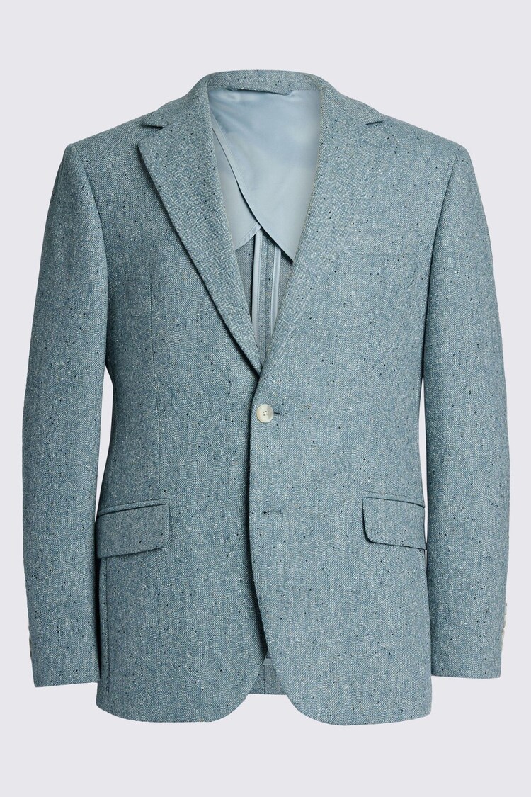 MOSS Blue Tailored Fit Donegal Jacket - Image 1 of 1