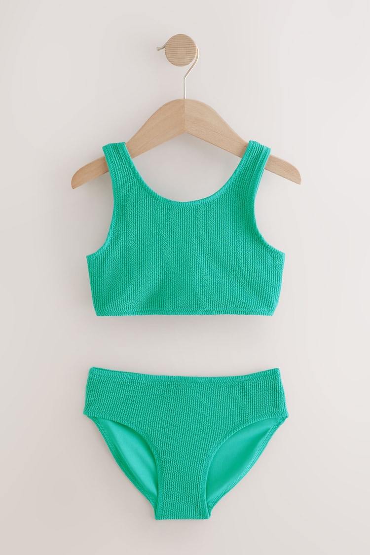 Green Textured Bikini (3-16yrs) - Image 1 of 1