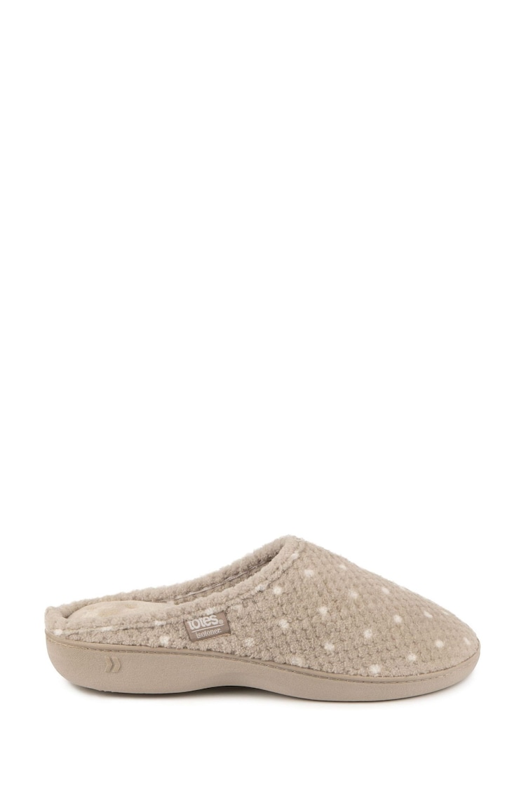 Totes Natural Isotoner Popcorn Terry Mules Slippers - Image 1 of 1
