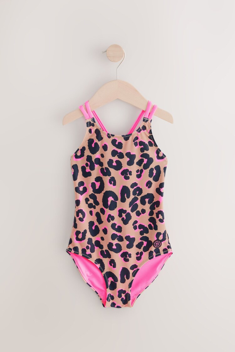 Animal Double Strap Swimsuit (3-16yrs) - Image 1 of 1